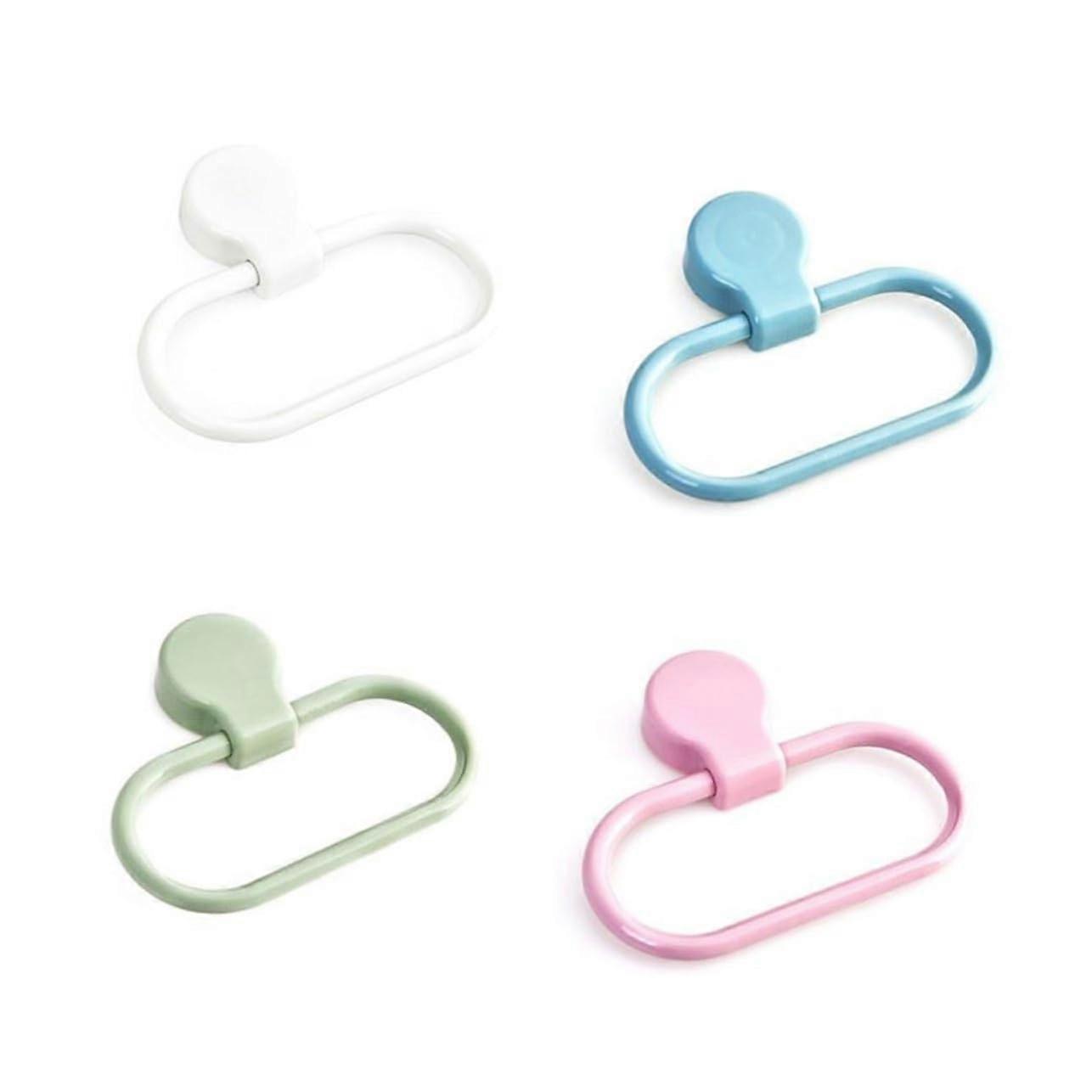 Towel Holder Ring Wall Mounted SelfAdhesive No Drilling Blue ABS for Bathroom Kitchen