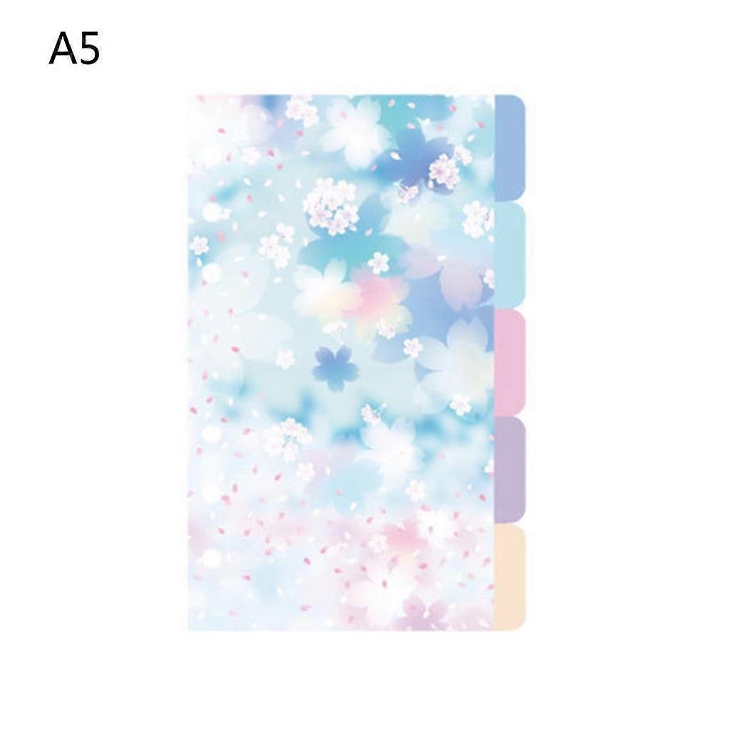 Creative 6 Hole Binder Divider Set Loose Leaf Binder Diary Book Students 5 Pages