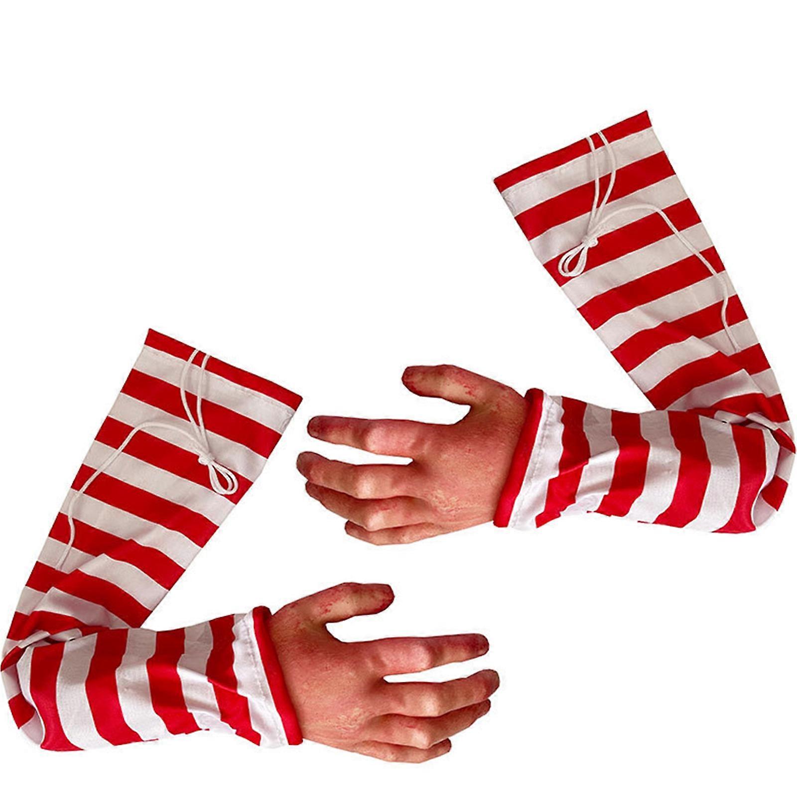 Additional Halloween Fraudulent Hand Stay Highlighting Reinforced Metal Frame For Theater Performances  Red