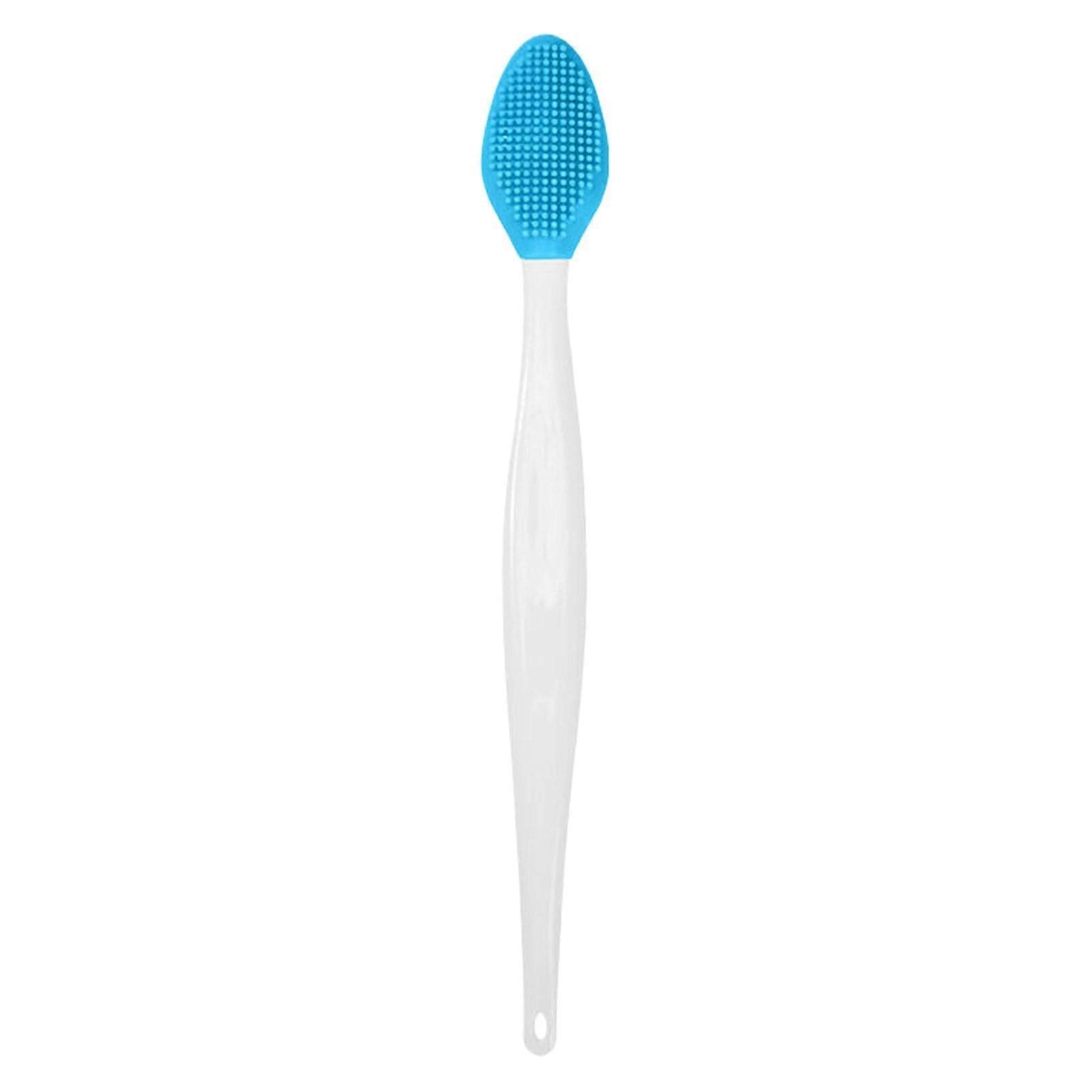 Reusable pore cleanser, double soft silicone pore brush, nose exfoliating and cleansing beauty tool, smooth skin, long handle, nose
