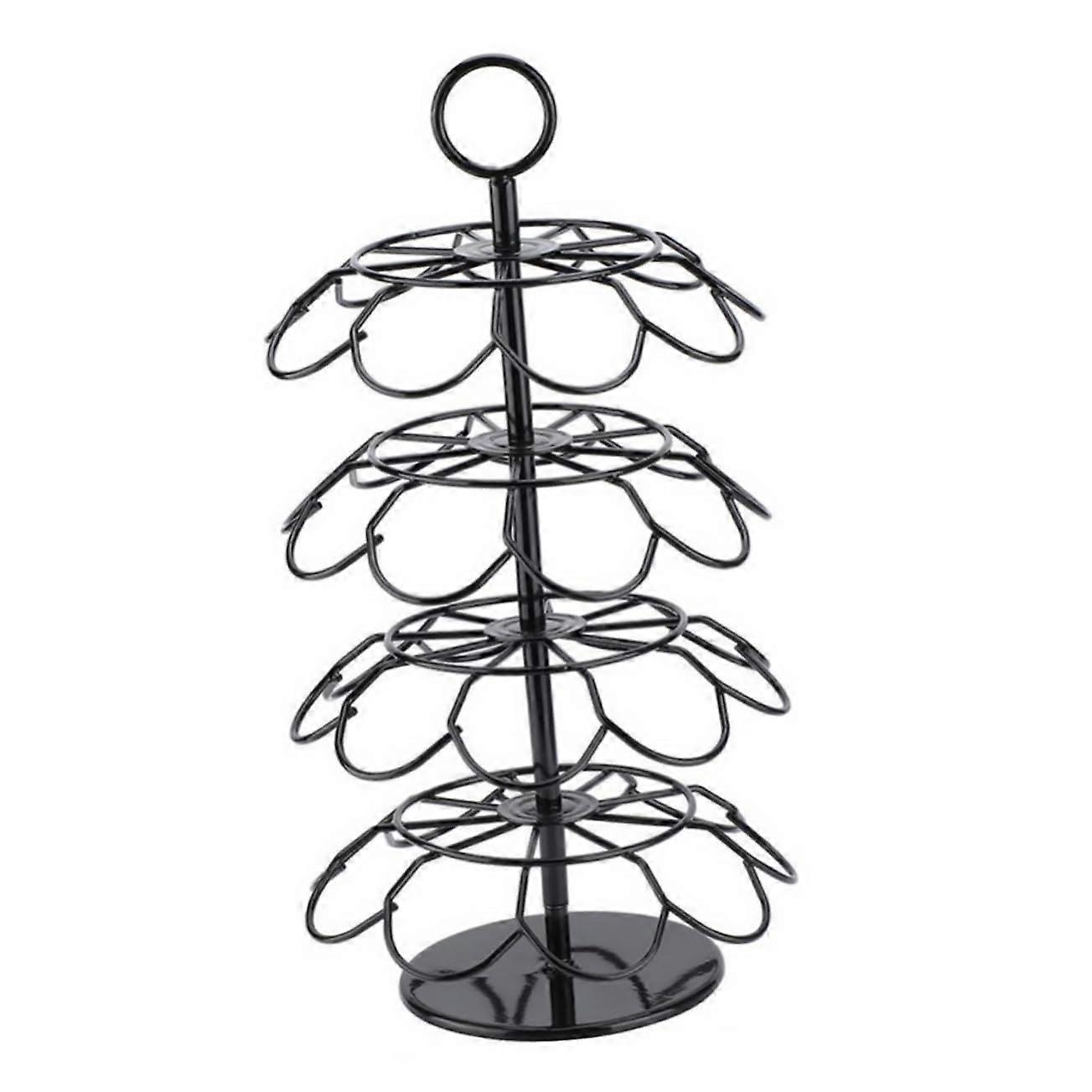 Coffee Capsule Holder Rotating Rack SpaceSaving Vertical Stand Organizer for Kitchen