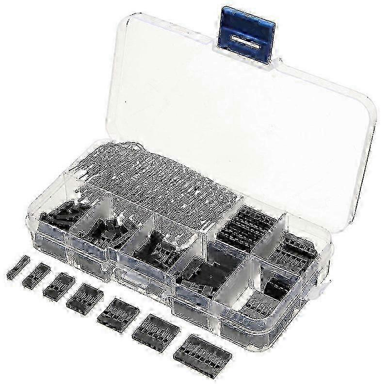 w 310pcs 2.54mm Male+Female Dupont Wire Jumper And Header Connector Housing Kit