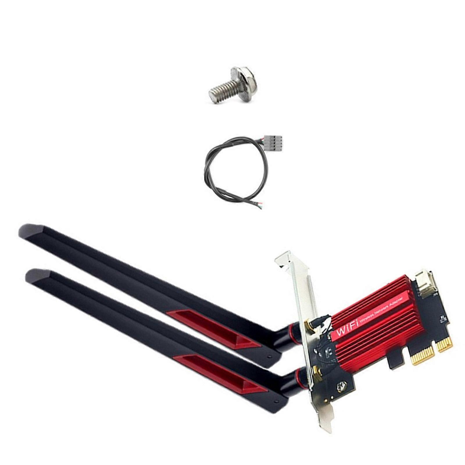 NFA765 PCIE WiFi Card WIFI 6E 2.4G/688Mbps 5G/2882Mbps 6G/2400Mbps Wireless Networking Adapter Card Multicolor