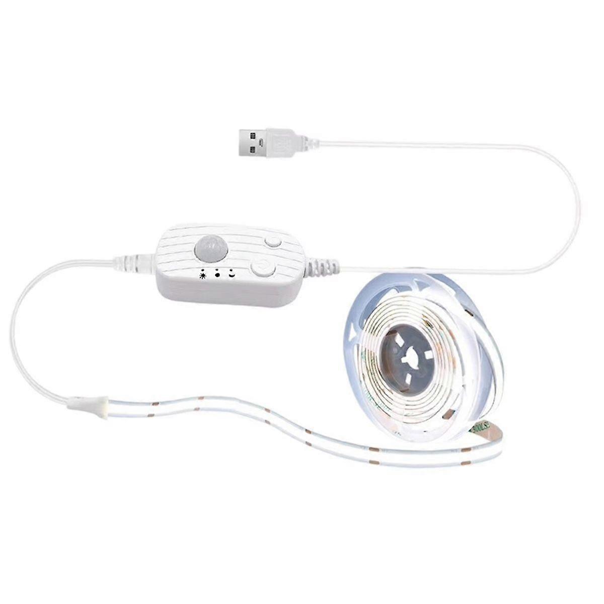 Motion Sensor Light Strip USB Powered Rechargeable Motion Activated LED Closet Strip Light for Stai