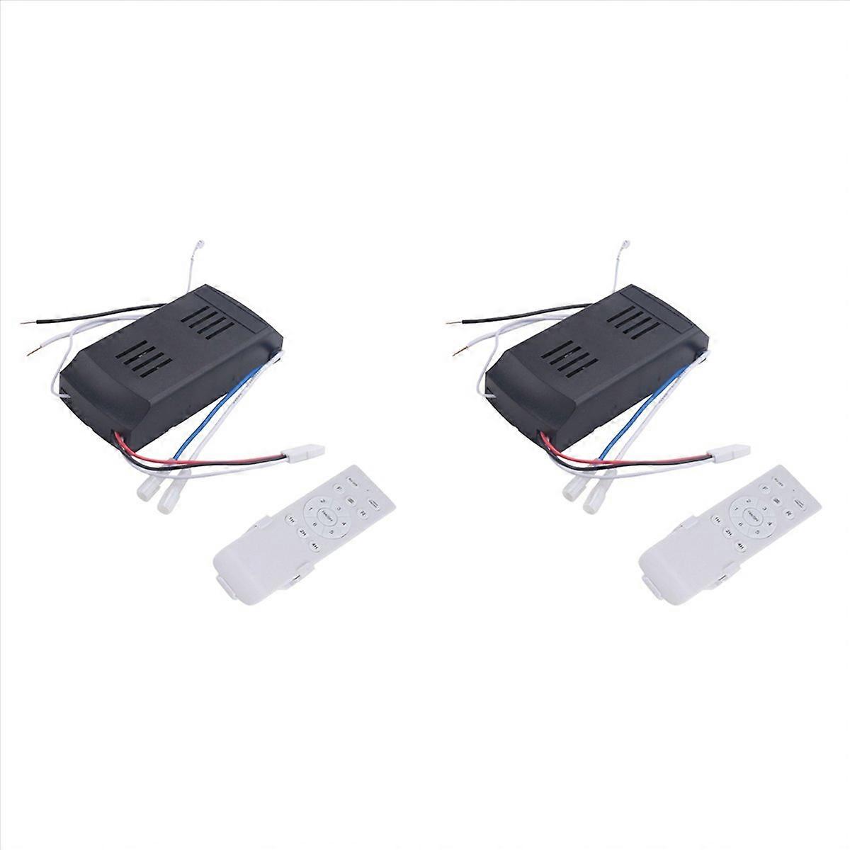 2X Universal Ceiling Fan Remote Control Kit Replacement, 50W 6-Speed & Timing, for DC Ceiling Fan Li