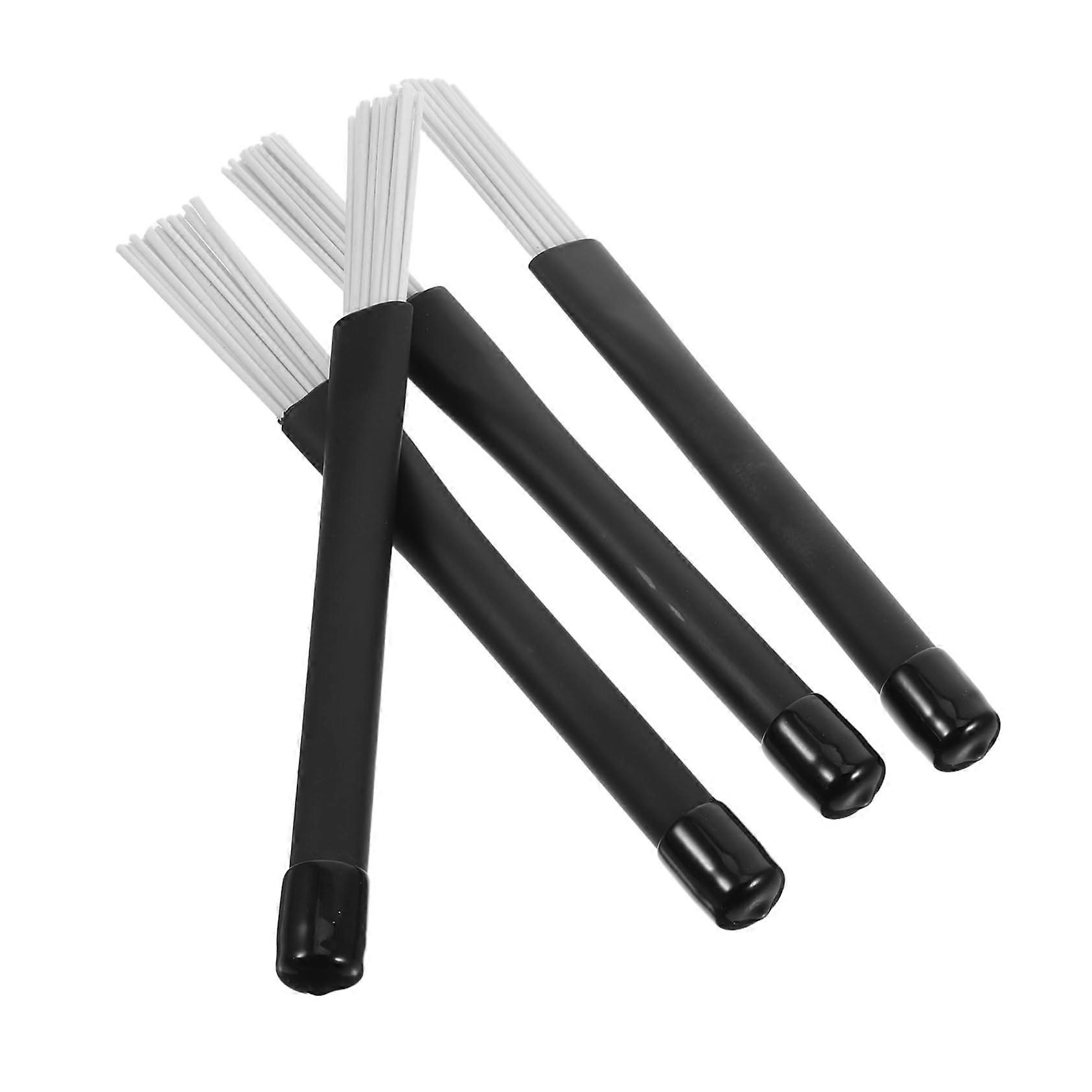 Nylon Jazz Drum Brushes Set of 4 – Flexible Sweeping Sticks for Soft Drumheads Practice and Portable Percussion