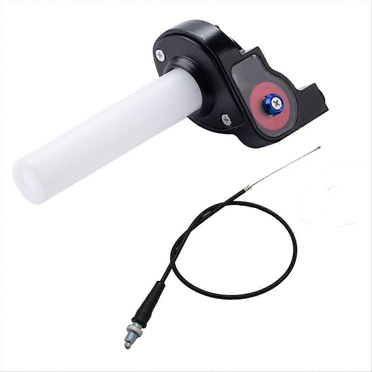 Motorcycle Handlebars Throttle Settle Grips with Throttle Cable for 50-250CC Motocross Handlebar