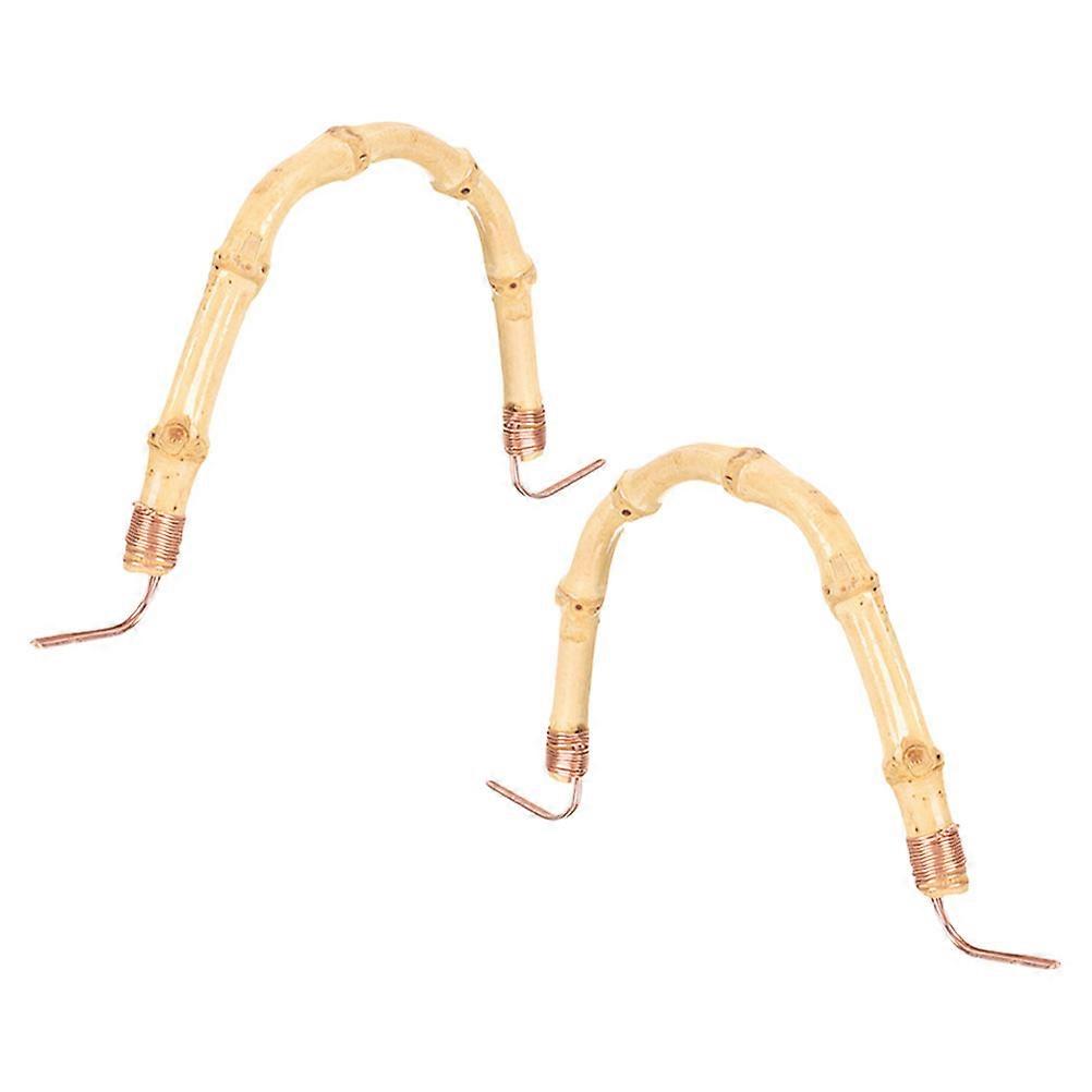 Teapot Grip Copper And Bamboo Material Replacement Handle For Household Users 2Pcs