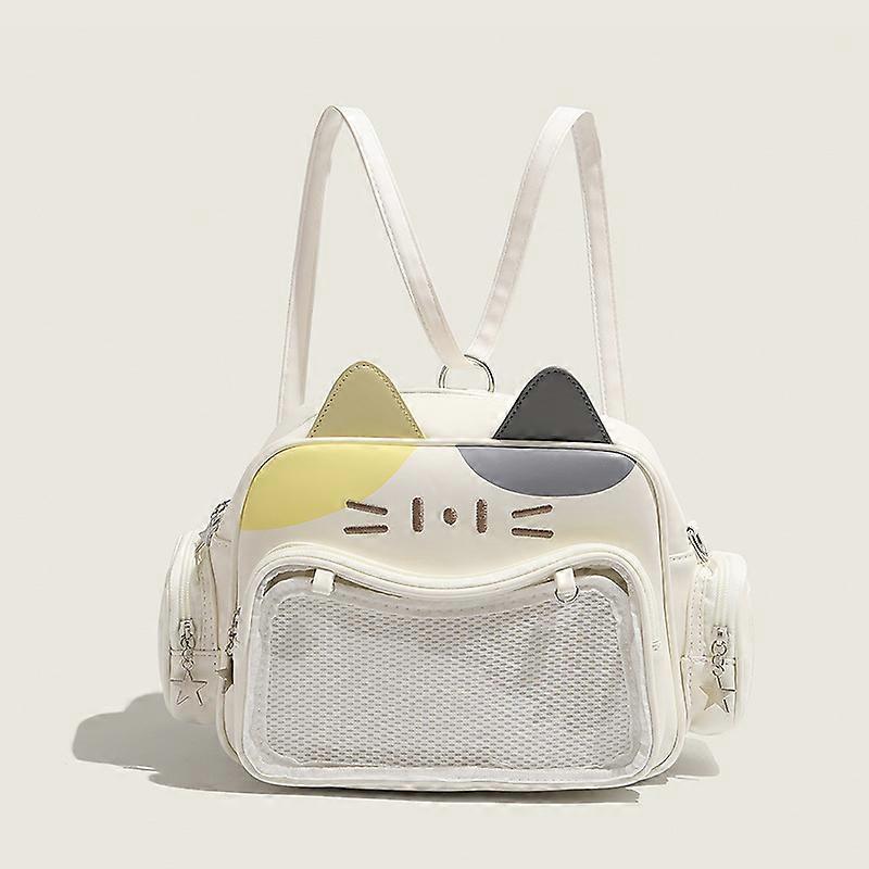 Small double shoulder bag Transparent window for showcasing your favorite pin School daily casual