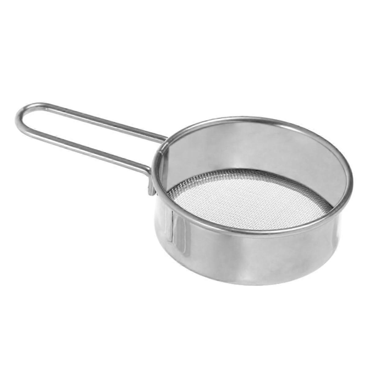 Stainless Steel Flour Sifter with Fine Mesh Baking Sieve for Smooth Powder and Easy OneHand Use