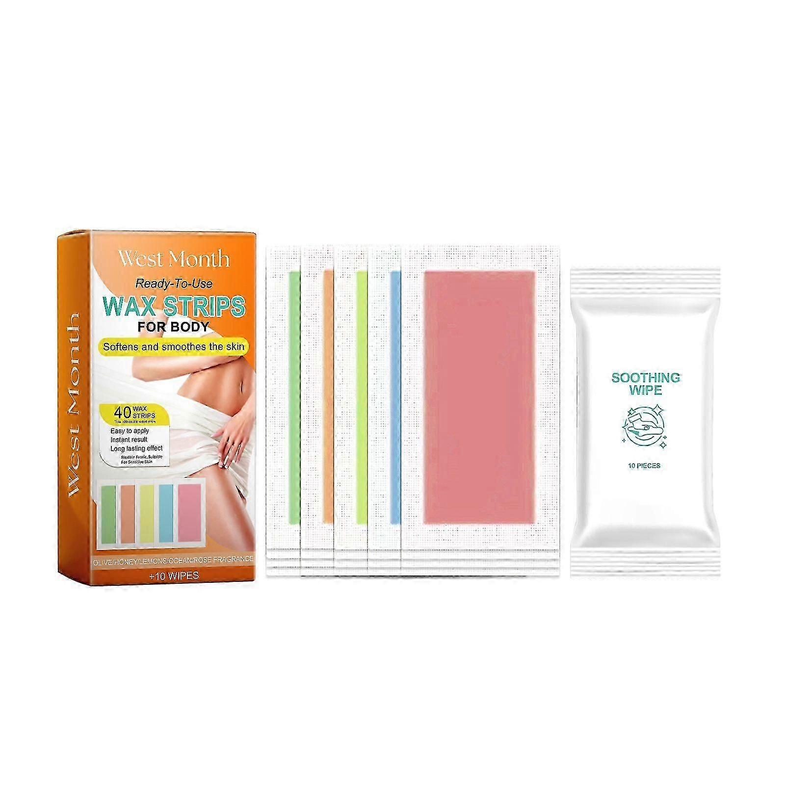 Gentle Wax Strips for Effortless Hair Removal - Suitable for All Skin Types, Easy to Use, No Residue, Portable for Smooth, Silky Skin at Home or On-th