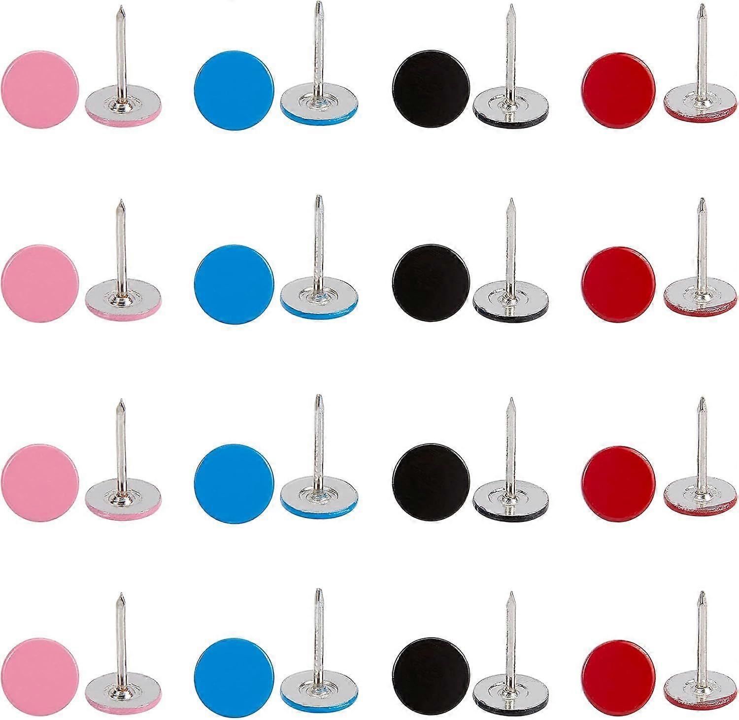 Push Pins 120 Pcs Flat Head Thumb Tacks 4 Colors Marking Pins Decorative Push Pins Office Tacks for Map Posters Picture Office School