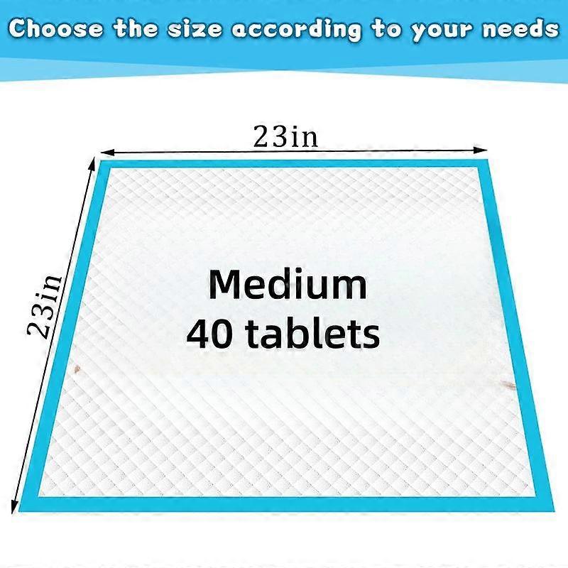 Dog and Puppy Pee Pads with Leak-Proof Quick-Dry Design for Potty Training Standard Absorbency Regular Size Blue Unscented