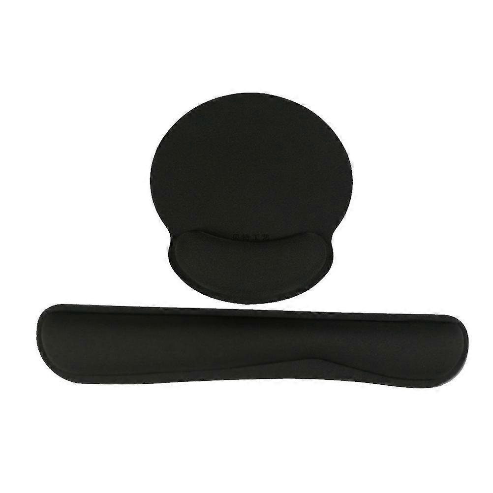 Wrist Rest for Working Keyboard and Mouse Support 3Pcs Comfortable Black