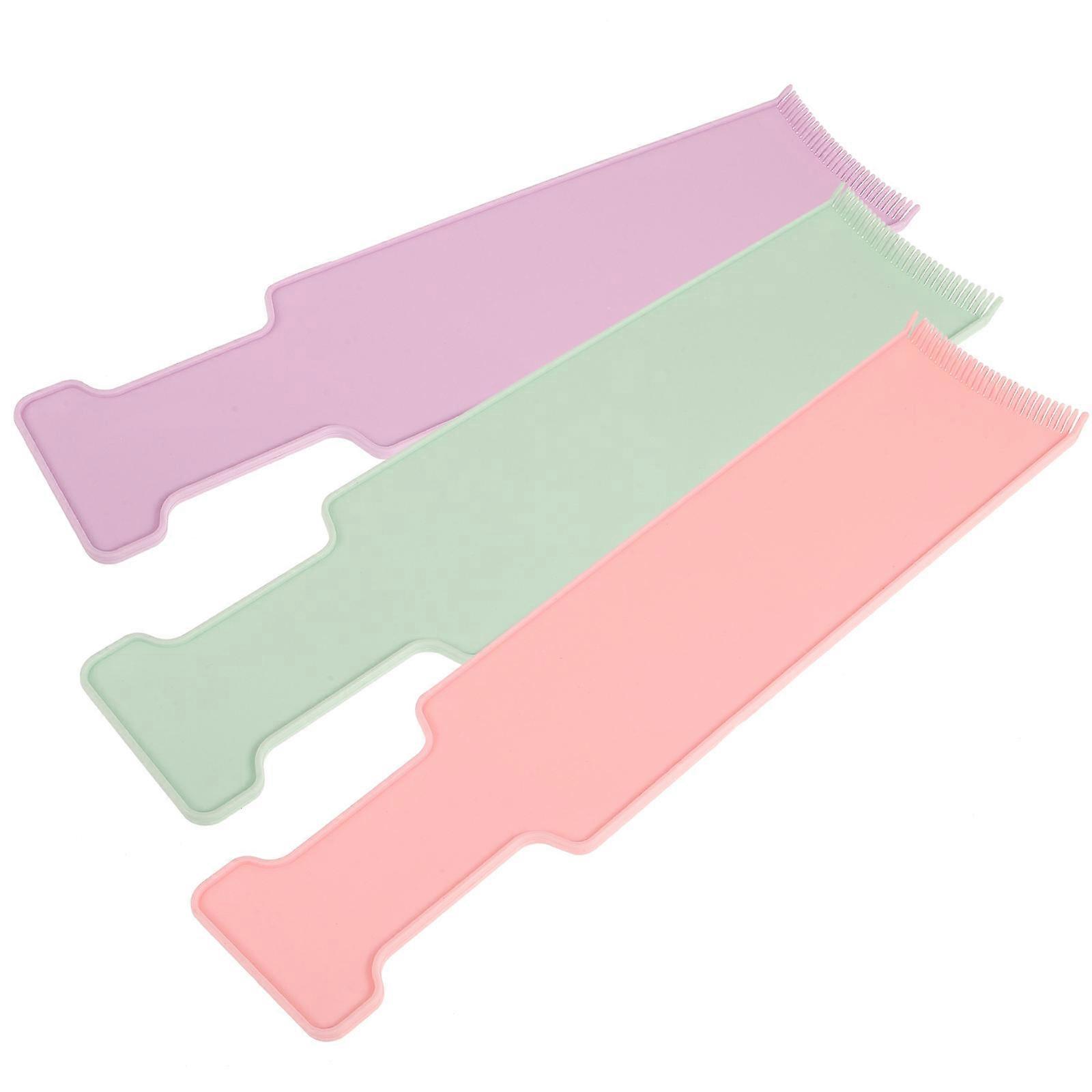 Assorted Color Highlighting Paddle Comb for Hair Coloring 12Pcs Pack