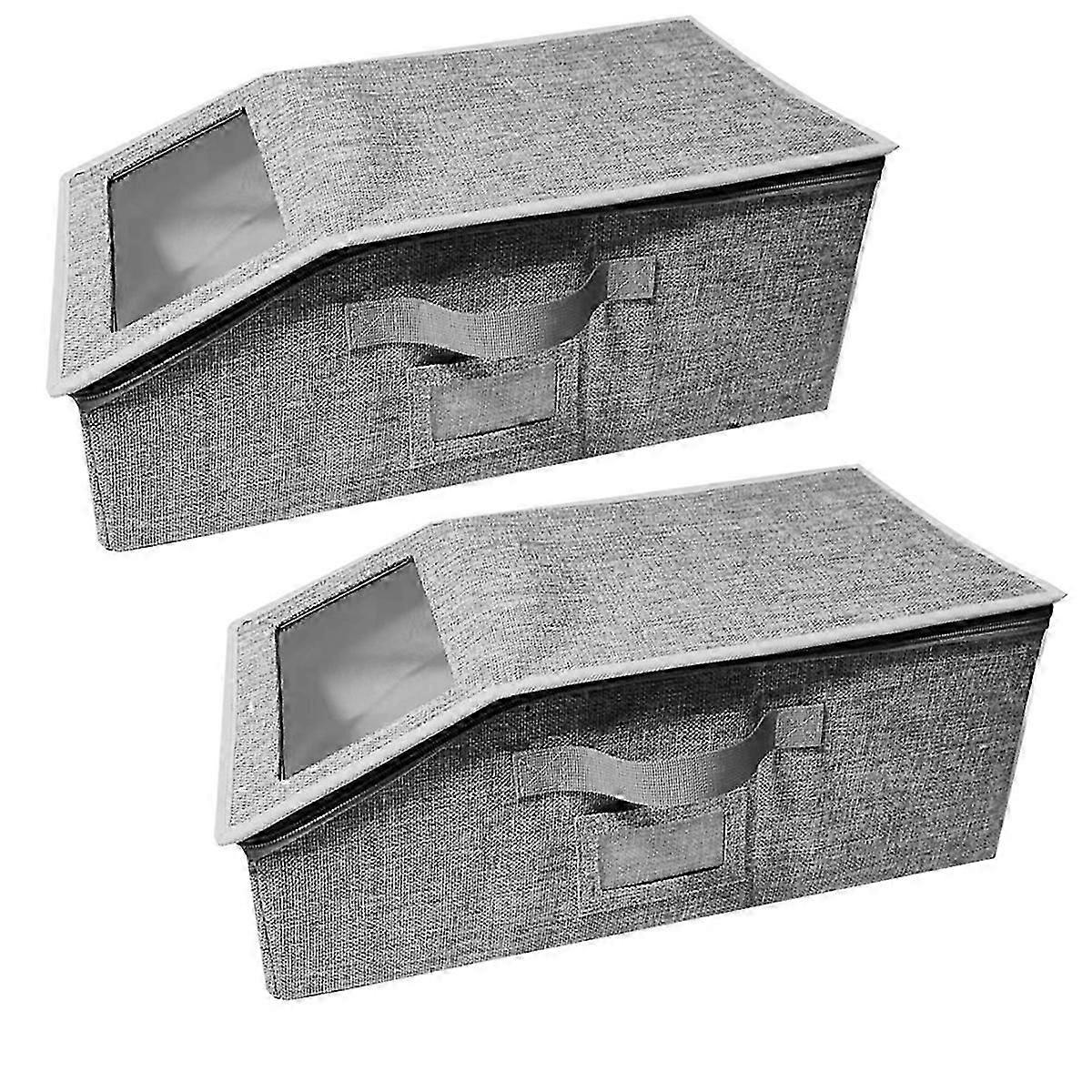 2 PCS Stackable Hat Storage for Baseball Caps, Holds Up to 24 Caps Hat Organizer for Closet, Hat Box