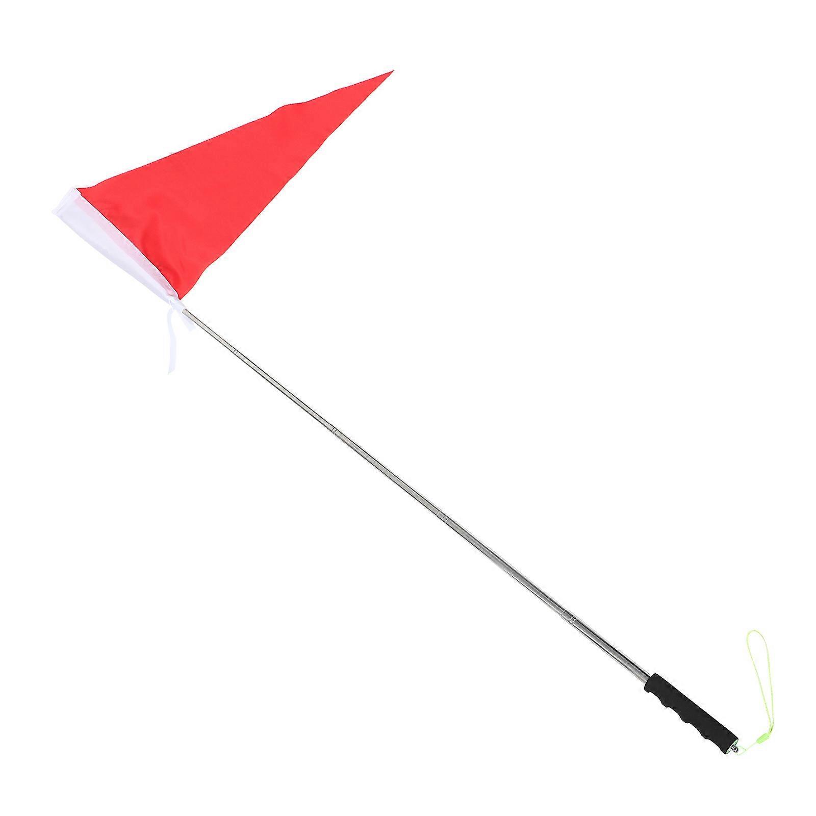 3Pcs Handheld Flag Red Small Flag for Tour Guide in School Activities