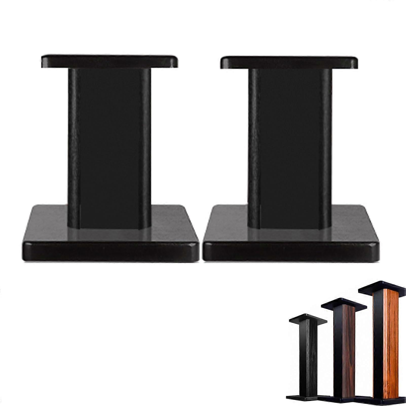 40cm Speaker Stands Pair  Universal Wooden Stands With Sand Fill Option And Anti Slip Pads Model B