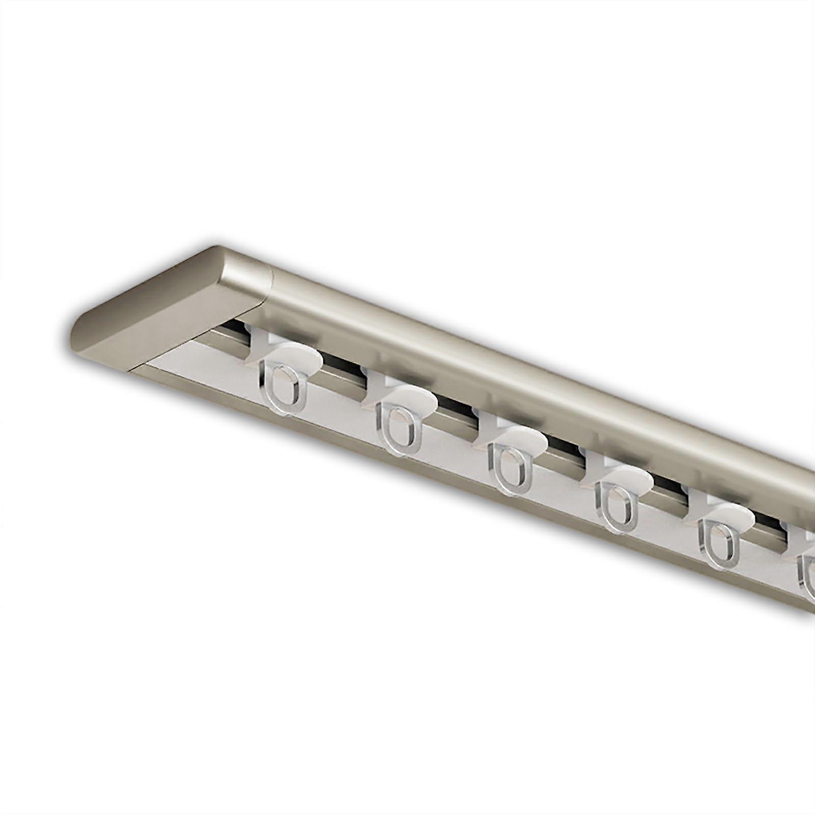 Ceiling Curtain Track System 36FT Heavy Duty Aluminum Rail with Glider Hooks for Room Divider, Champagne Gold