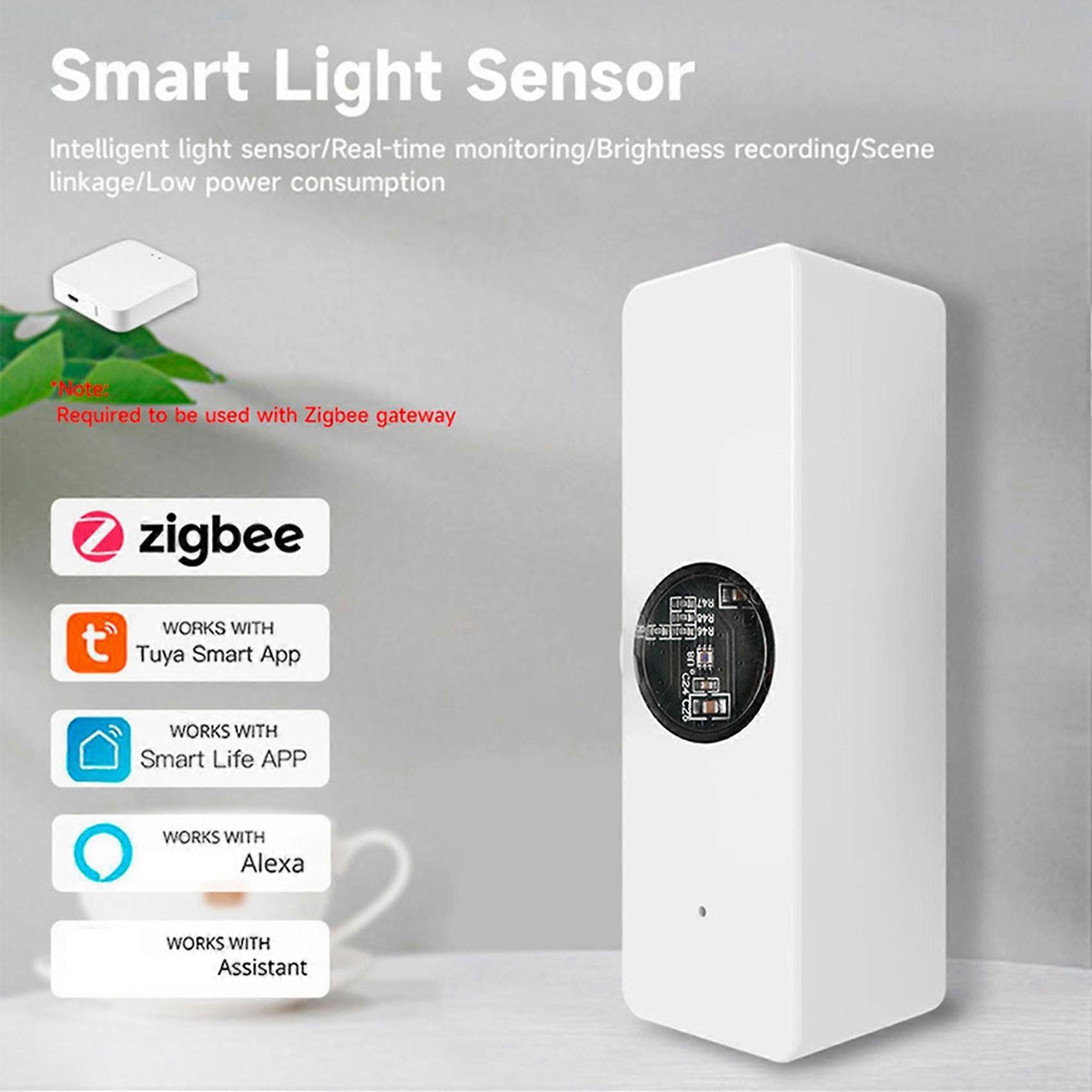 2X Tuya ZigBee Light Sensor Luminance Sensor Beam Sensor Real-Time Luminance Detection Smart Home Automation App Control