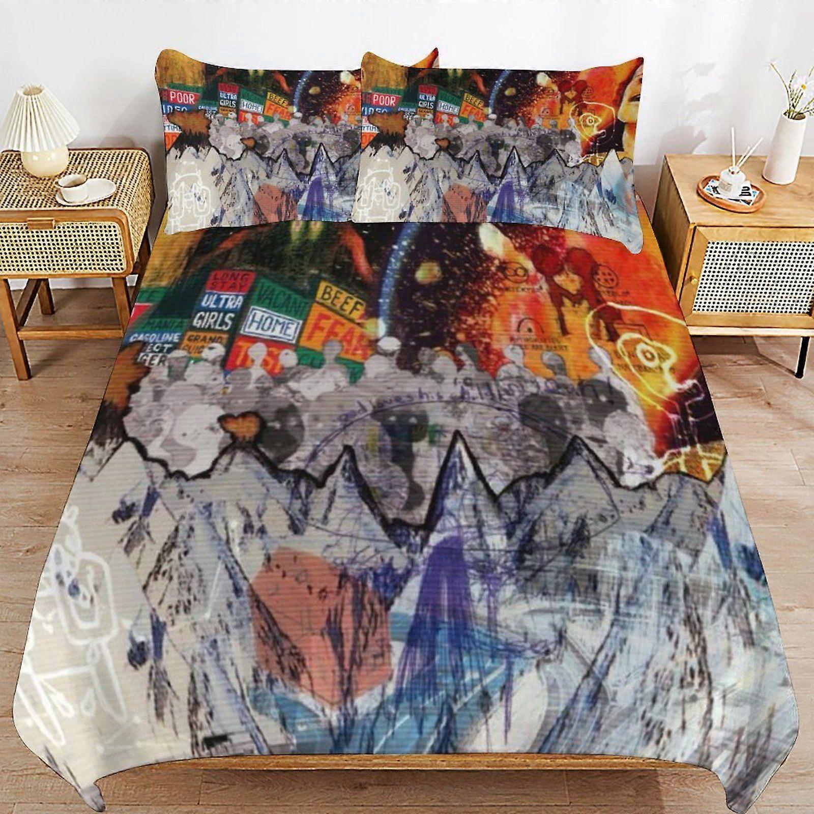 Nirvana Practical Zip Function Smooth Bedding Surface Soft Layer Duvet Cover Sets for Rest Night