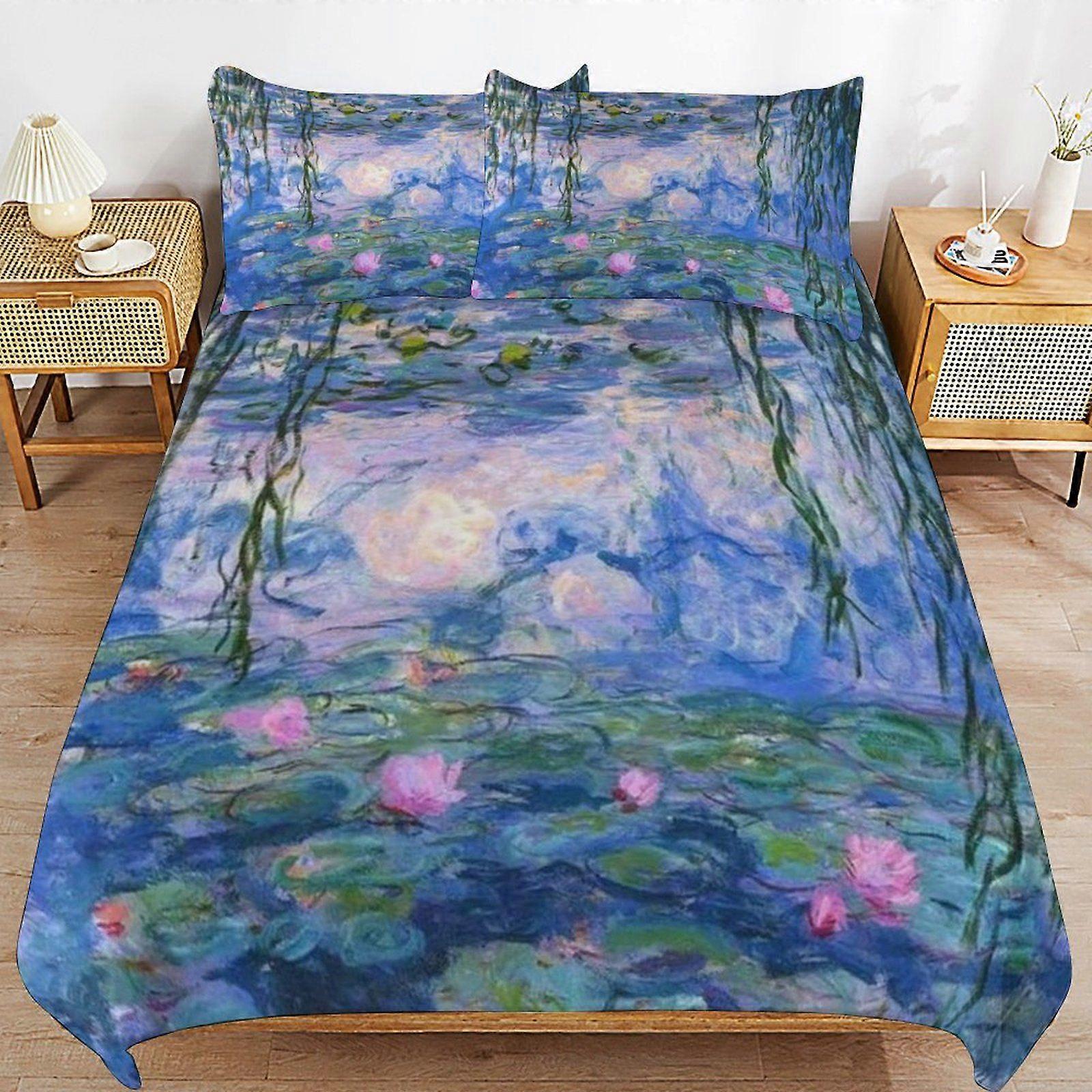 Van gogh Durable Weave Texture Light Structure Easy Fit Sleep Time Duvet Cover Sets for Homes