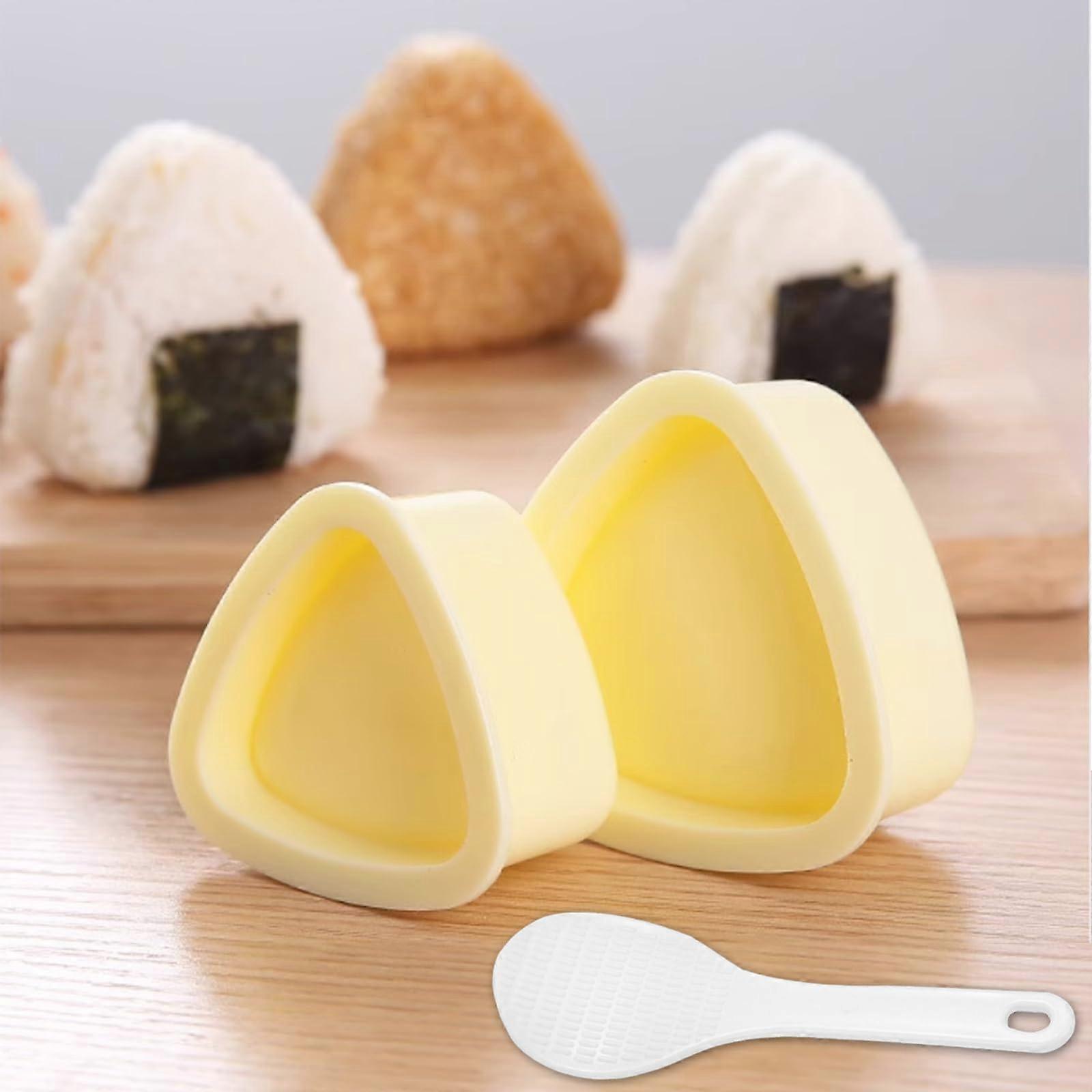 Onigiri Mold 2 Pack Triangle Sushi Maker Set with Nonstick Surface for Easy DIY Rice Balls