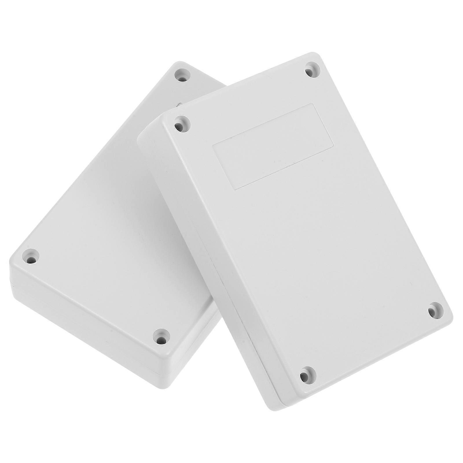 Electrical Junction Box Plastic Enclosure for Wiring Projects 2Pcs White
