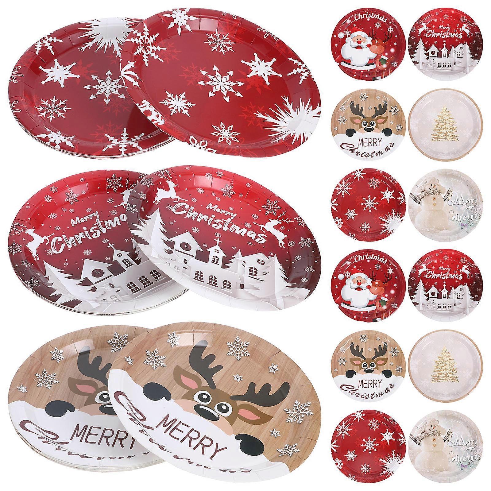 Christmas Paper for Party Dining 60Pcs Paper