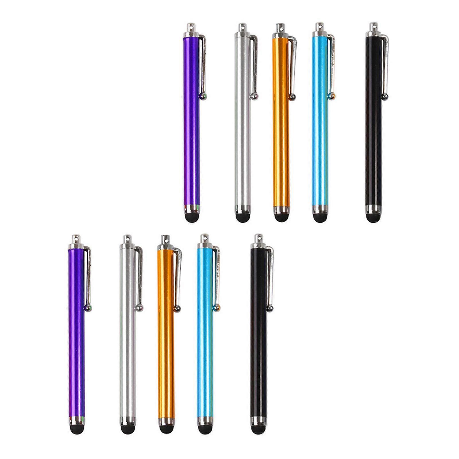 Capacitive Stylus Pen for Writing Use 10Pcs with Replaceable Fiber Tips
