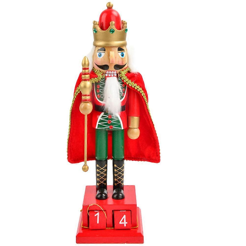 Wood Nutcracker Craft for Decor Red Xmas Nutcracker Soldier Ornament
