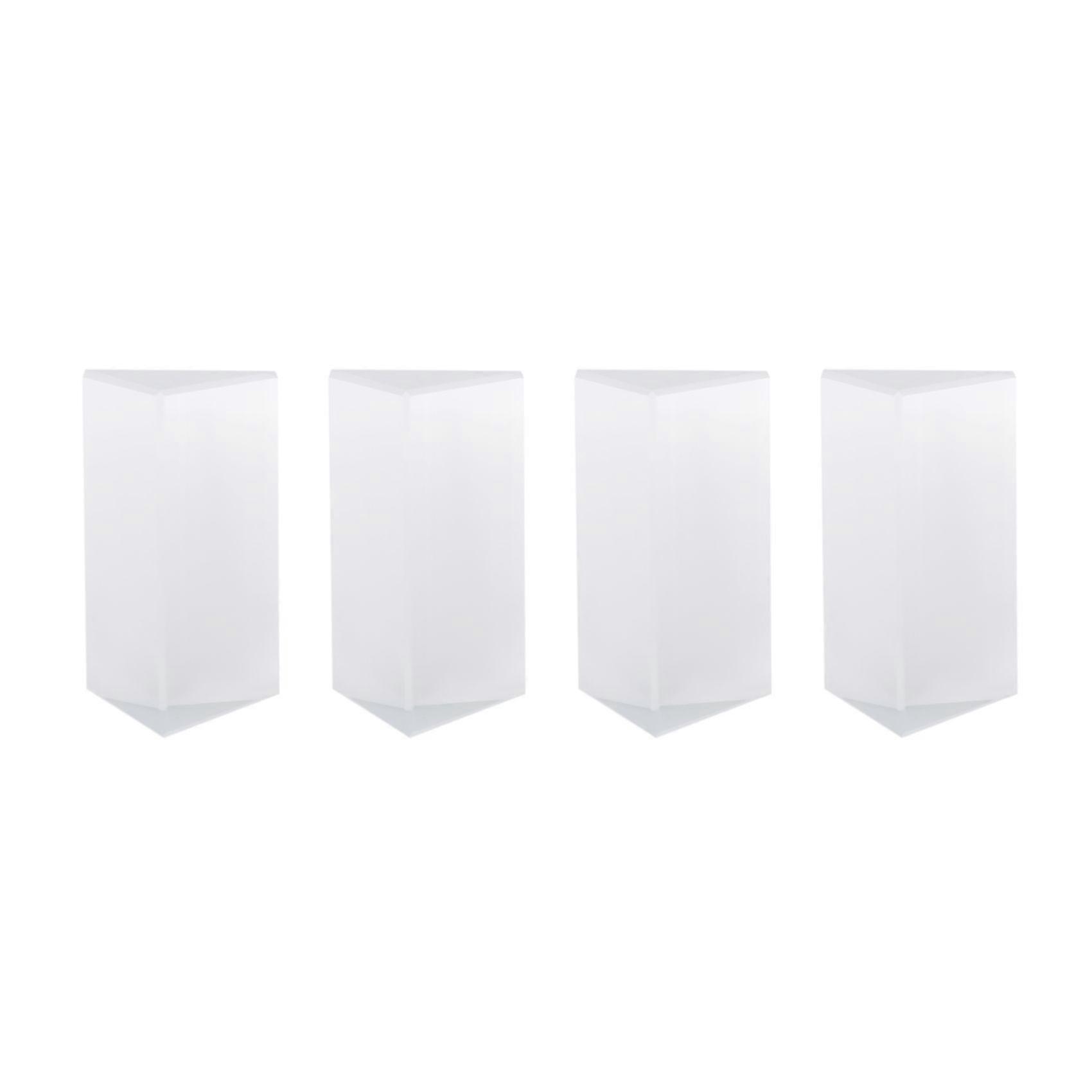 4Pcs Clear Triangular Prism for Rainbow Lights Crystal Optical Prisms Glass Physics Teaching Refracted Light Spect