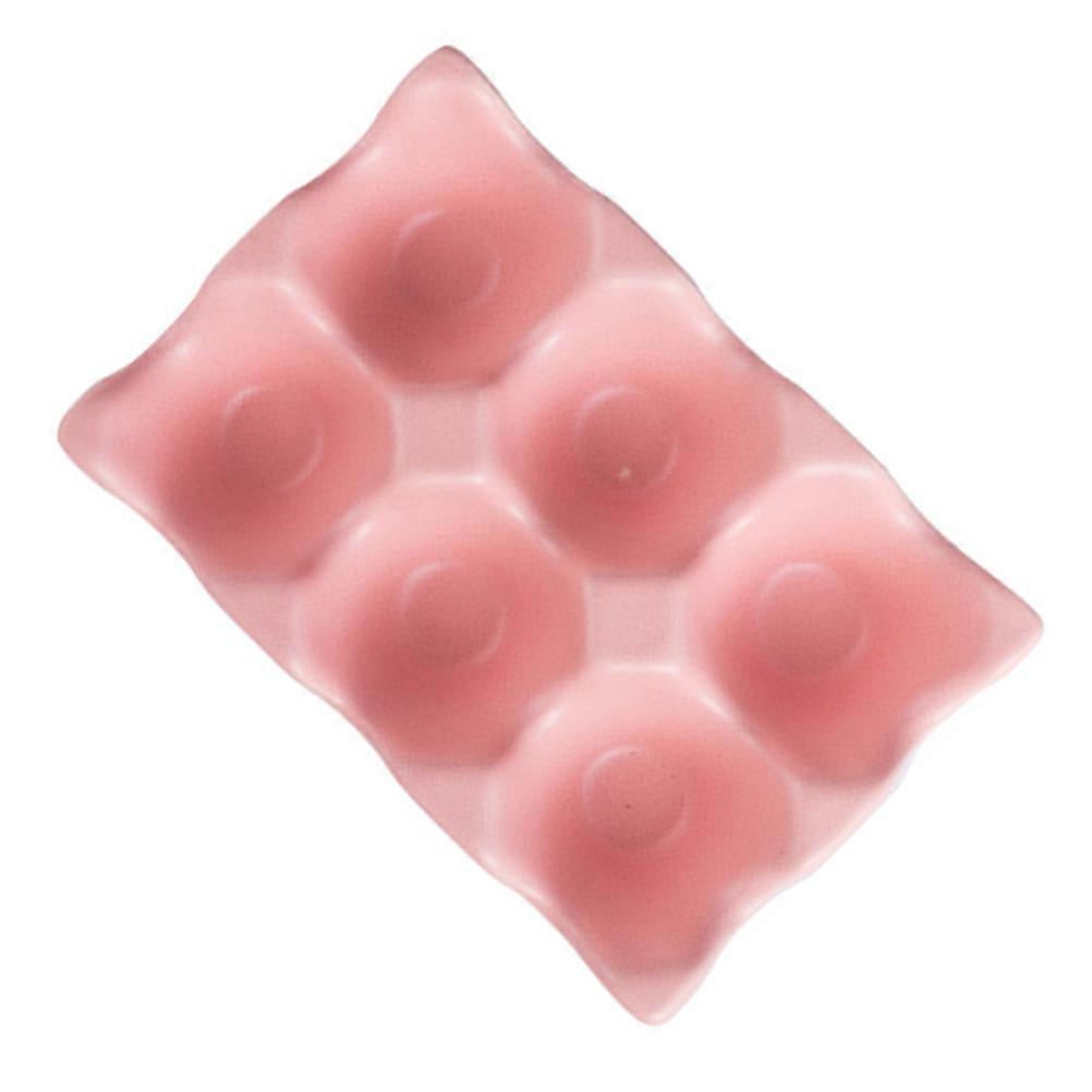 Ceramic Egg Box Kitchen Egg Container Pink 14.50x9.50x3.20cm Shockproof 1Pack