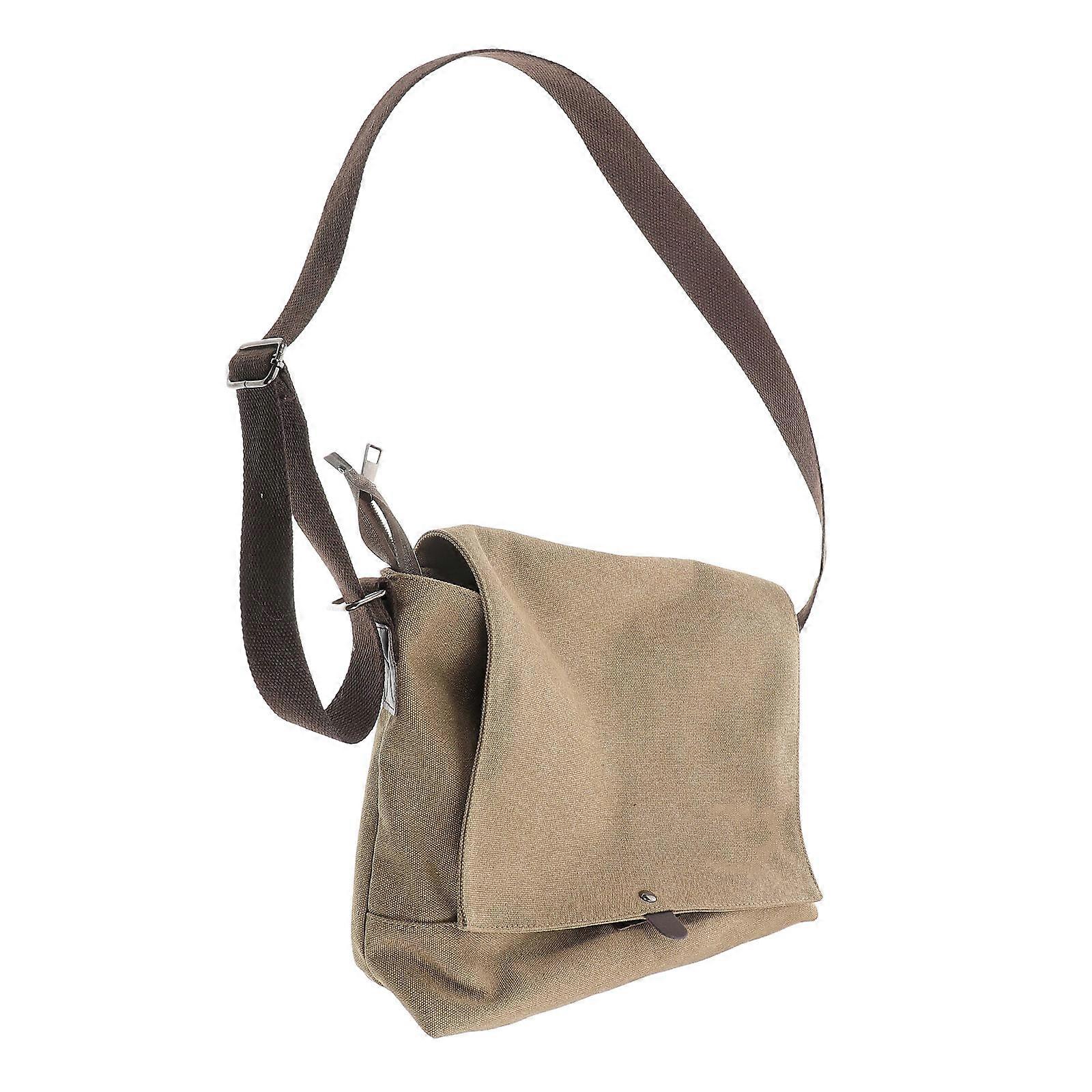 Canvas Crossbody Shoulder Bag for Men with Messenger Function 2Pcs