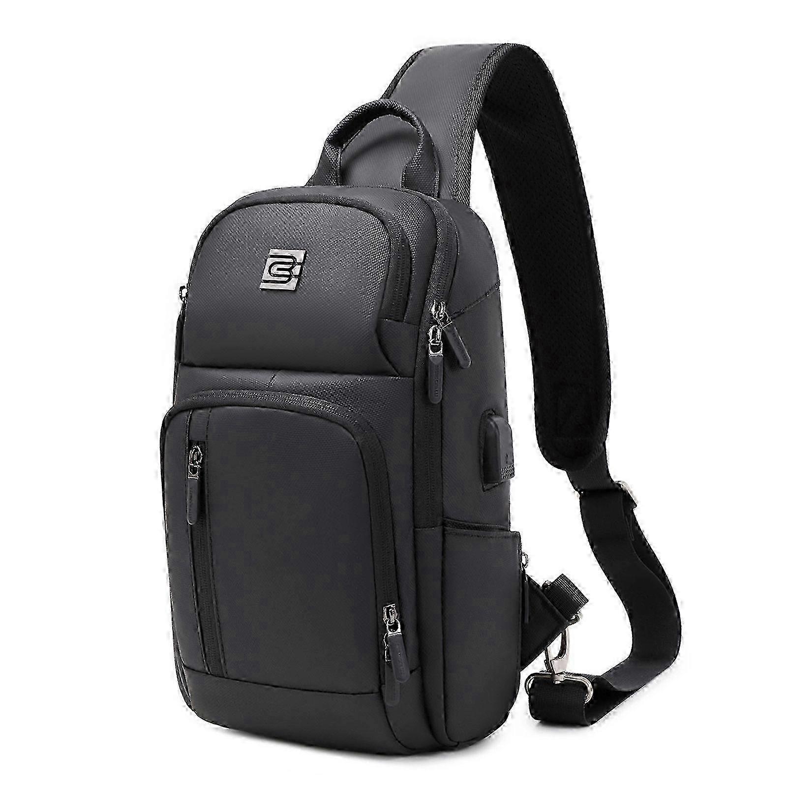 2025 Men's Shoulder Bag with USB Charging Function