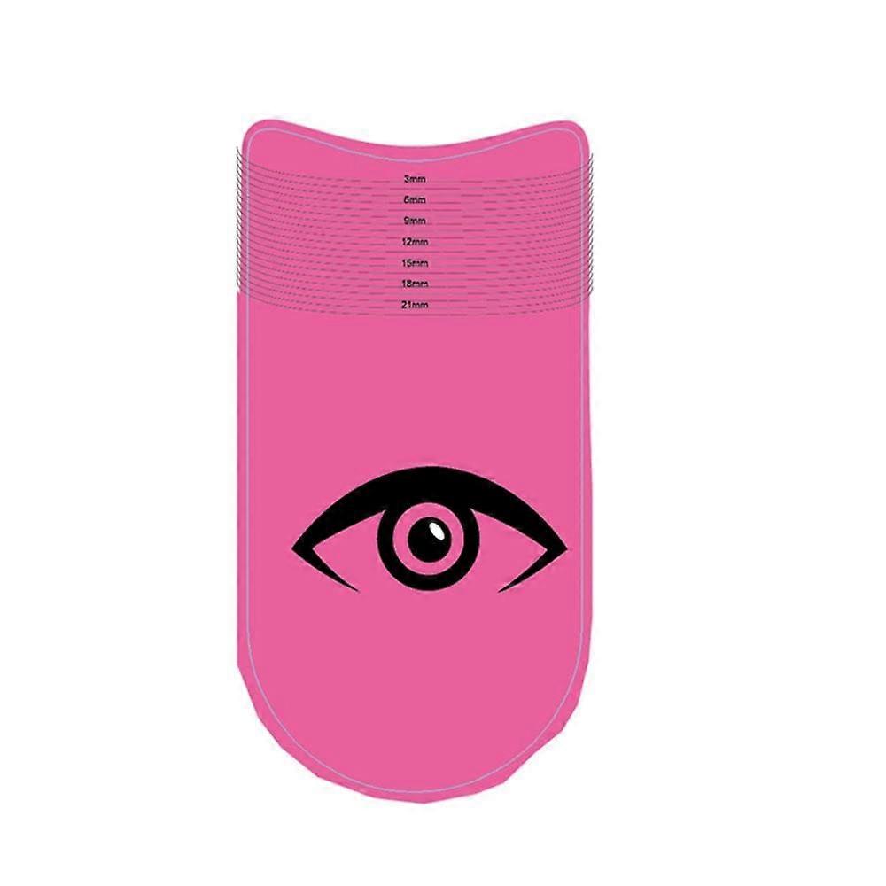 3Pcs Pink Eyelash Measuring Tool Set for Precise Lash Length and Curl Reading and Eyebrow Shaping