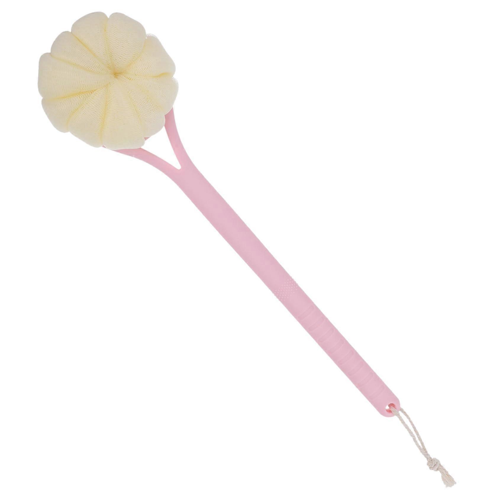 Bath Brush with Long Handle Back Scrubber Soft Bristles Gentle Exfoliation Ergonomic Grip Hanging Loop