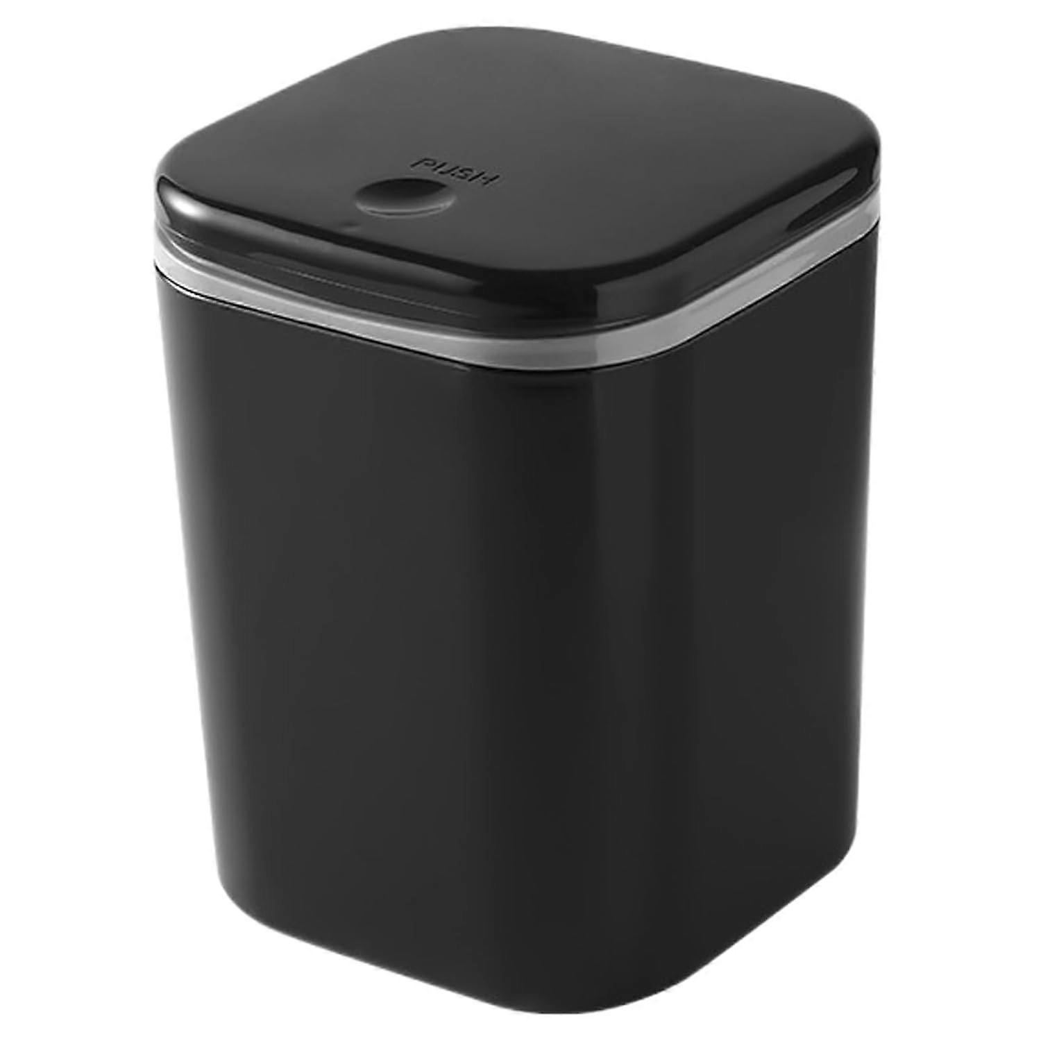 Desktop Trash Can with Lid, Small Desktop Trash Can