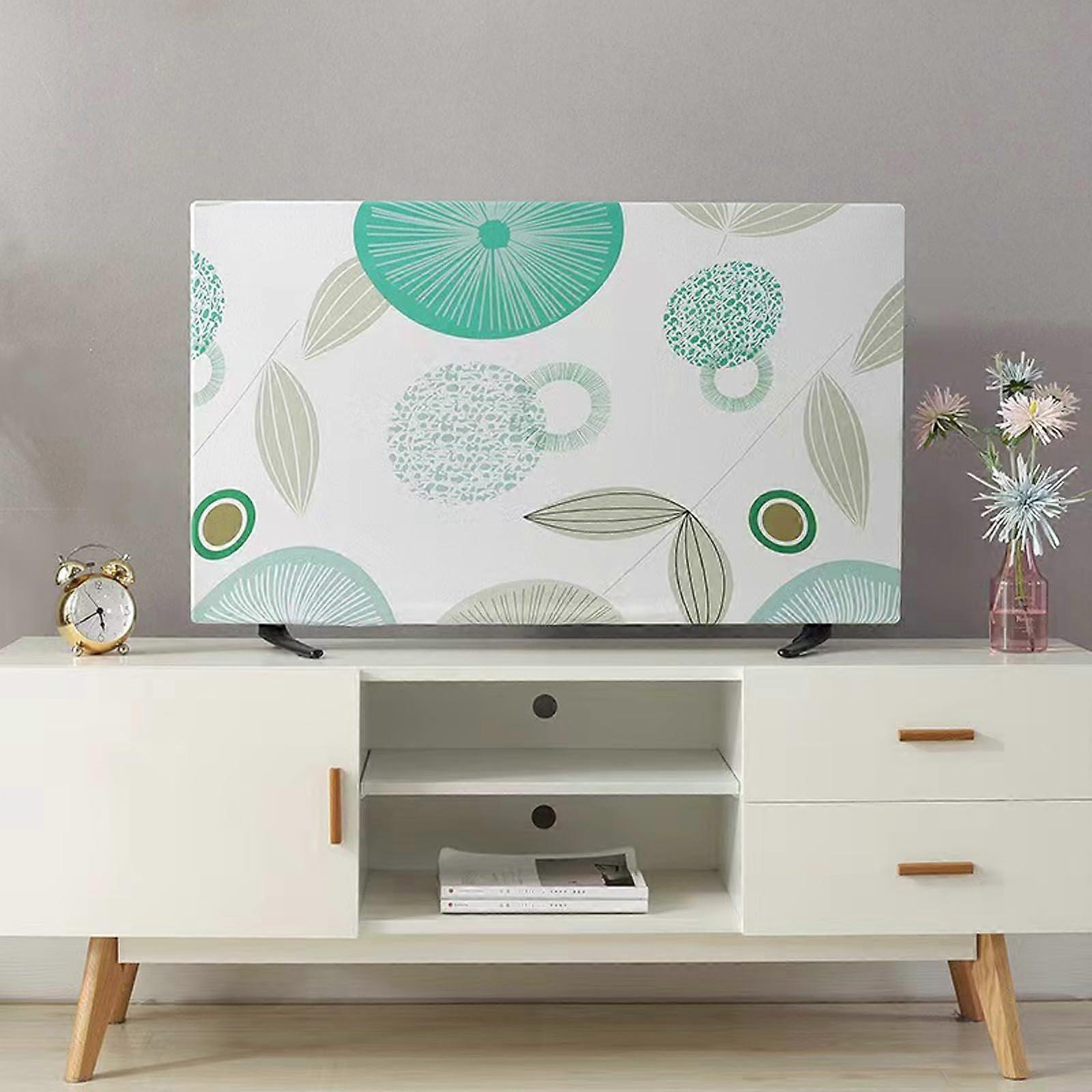 70 Inch TV Dust Cover and Screen Protector, Dustproof Elastic Polyester with Cable Access, Washable