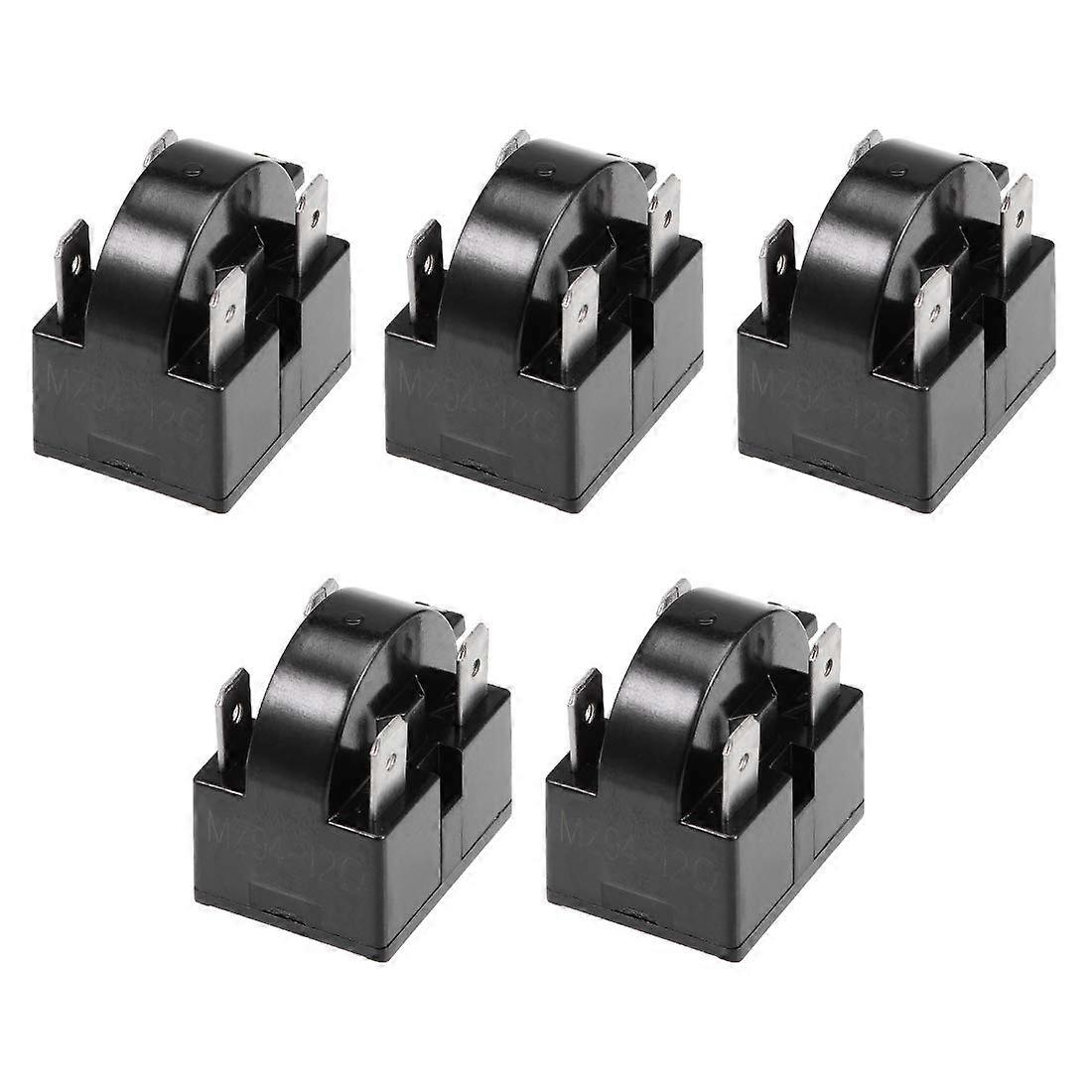 5 Pcs 12 Ohm 4 Pin Refrigerator Start Relay Universal Mini Fridge Compressor Replacement