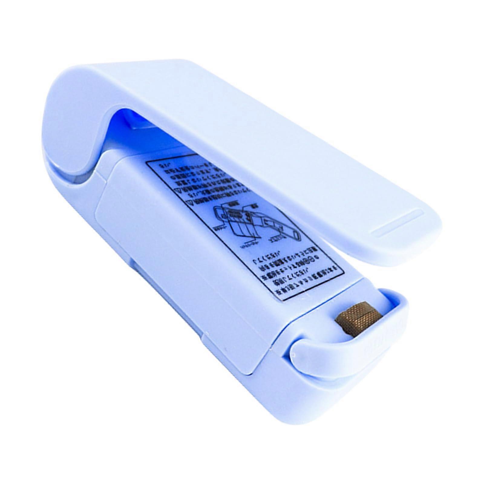 Bag Sealer Mini Heat Sealer Handheld Compact Design Keeps Snacks Fresh Battery Powered Blue