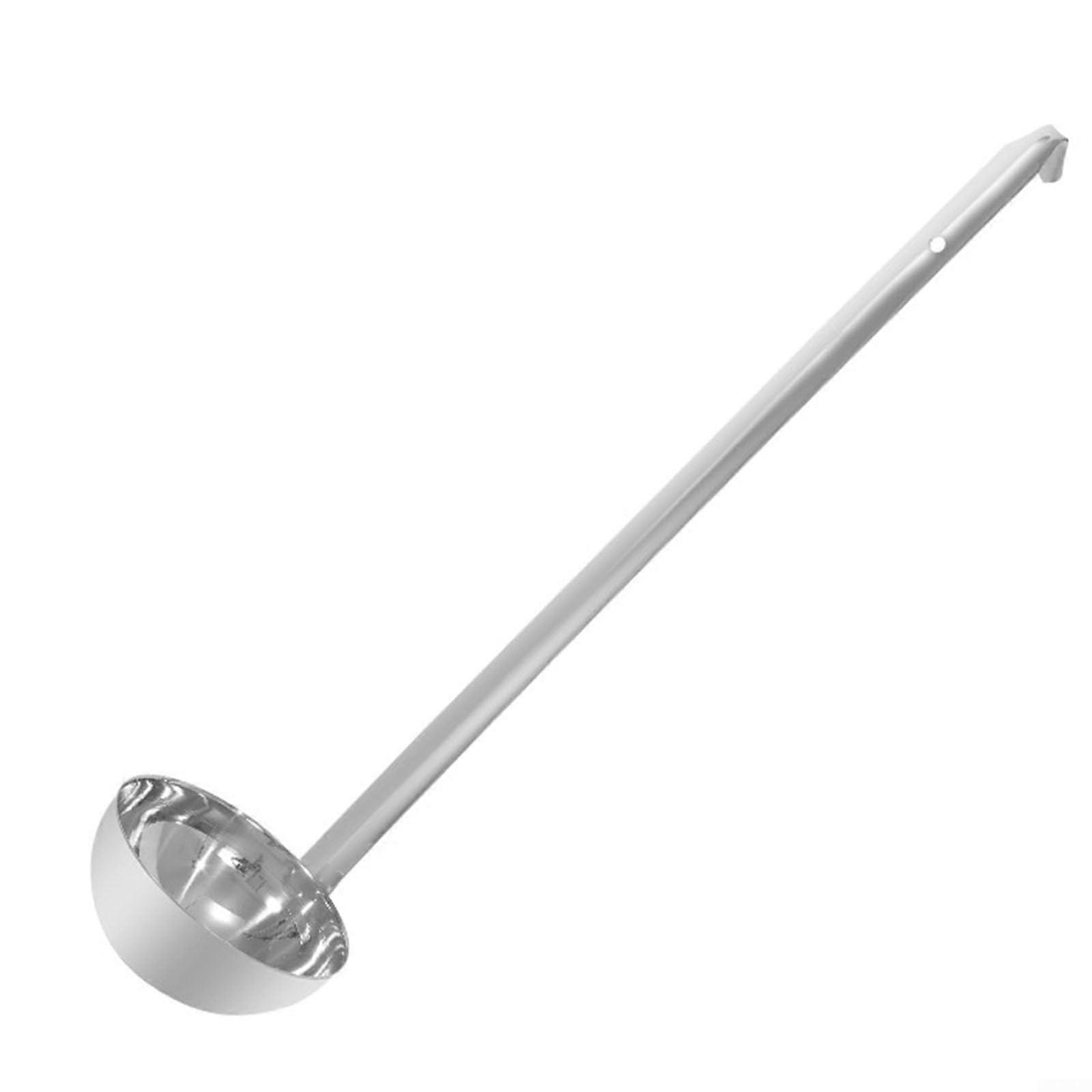 Stainless Steel Soup Serving Ladle with Ergonomic Long Handle and Precise Capacity Indicator