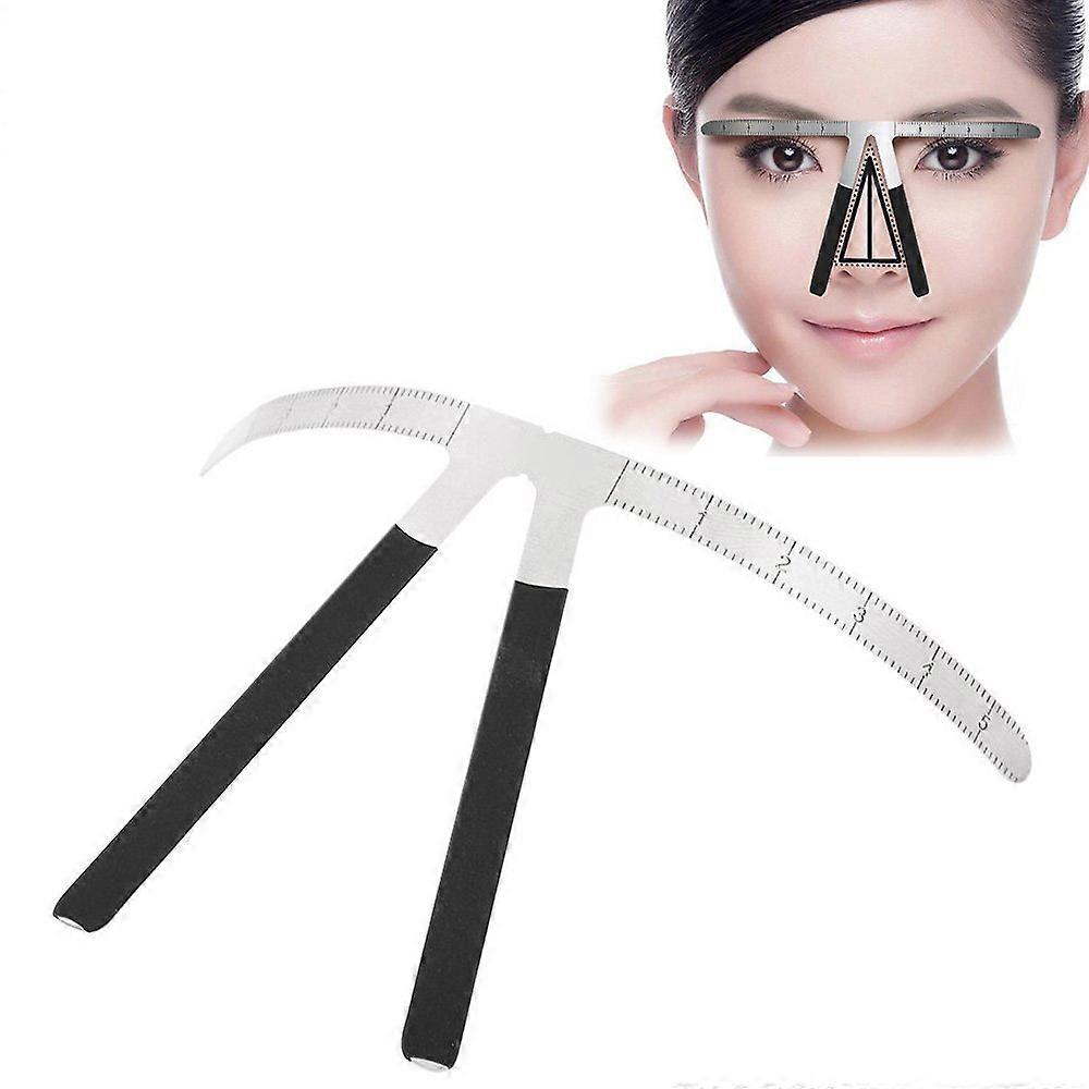 Eyebrow Tattoo Ruler with Adjustable Caliper for Precise Brow Alignment and Microblading