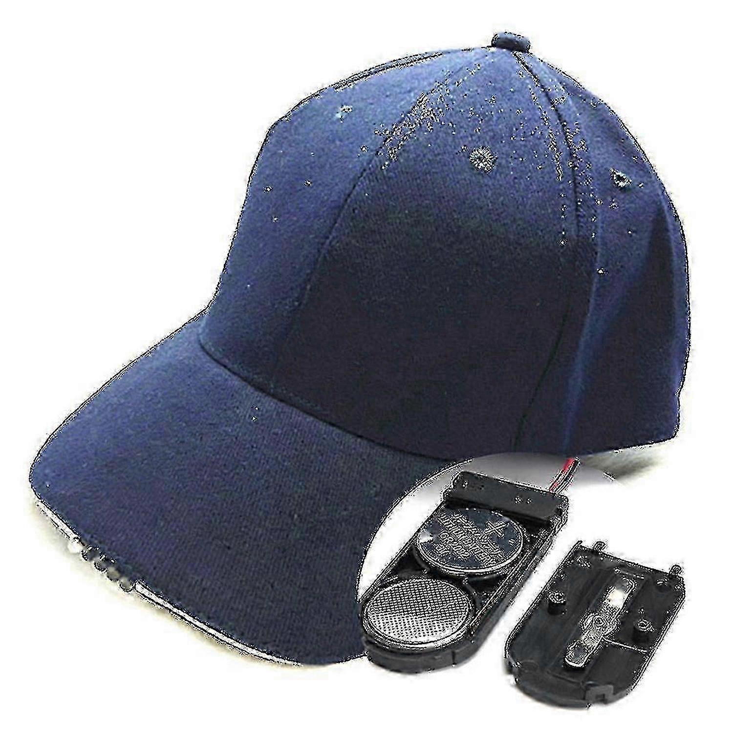 Baseball cap with headlamp, high-brightness LED flashlight cap