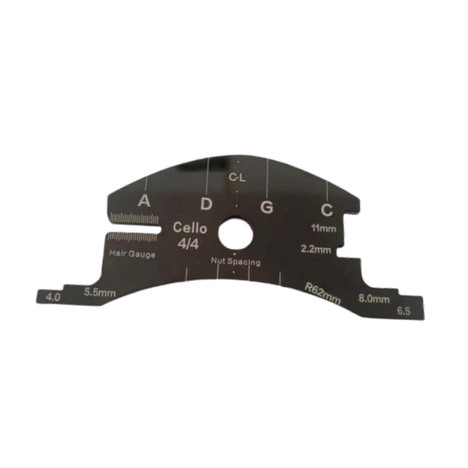 4/4 Cello Bridge Template Acrylic for Accurate Measurements, Full Size  and Setup Tool
