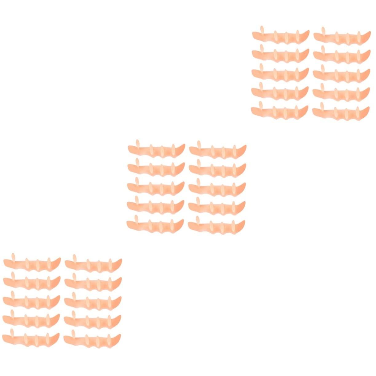 30pcs Skin Tone Silicone Toe Separators for Overlapping Toes and Bunion Relief