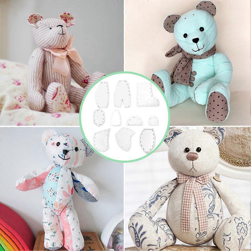 Memory Bear Template Ruler Set, Memory Bear Sewing Patterns Template, Quilting Cutting Template Ruler(10In)