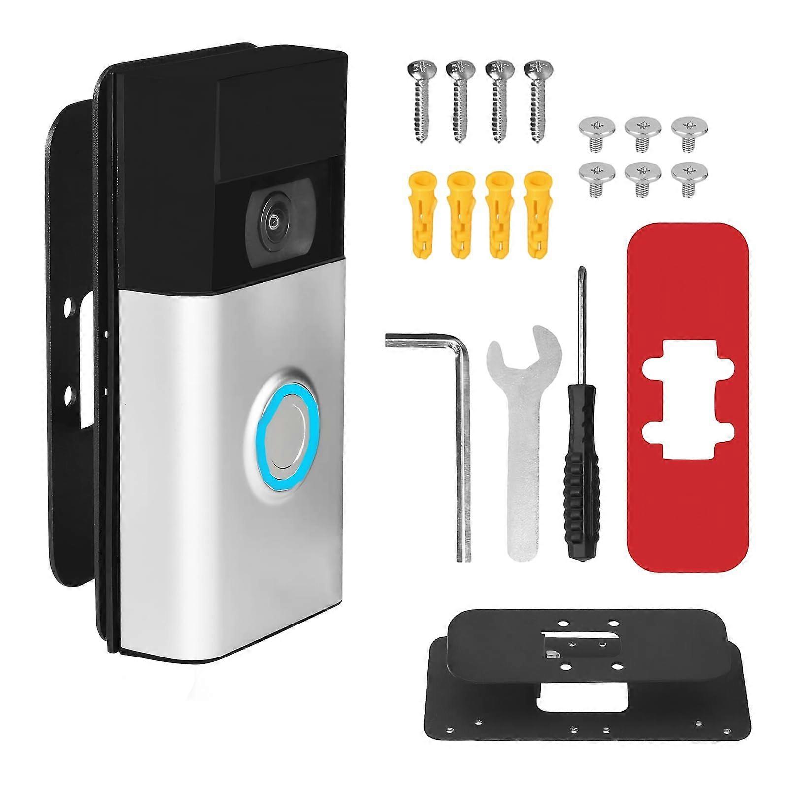 Adjustable 45 to 135 Degrees NoDrill Weatherproof Bracket for Ring Doorbell 3/3 Plus/4