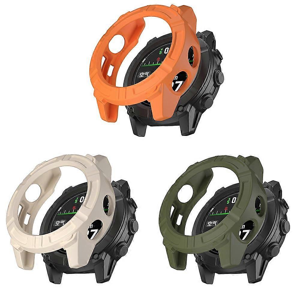 3 Pack TPU Protective Case with Builtin ScratchResistant Screen Protector for Garmin Descent G2