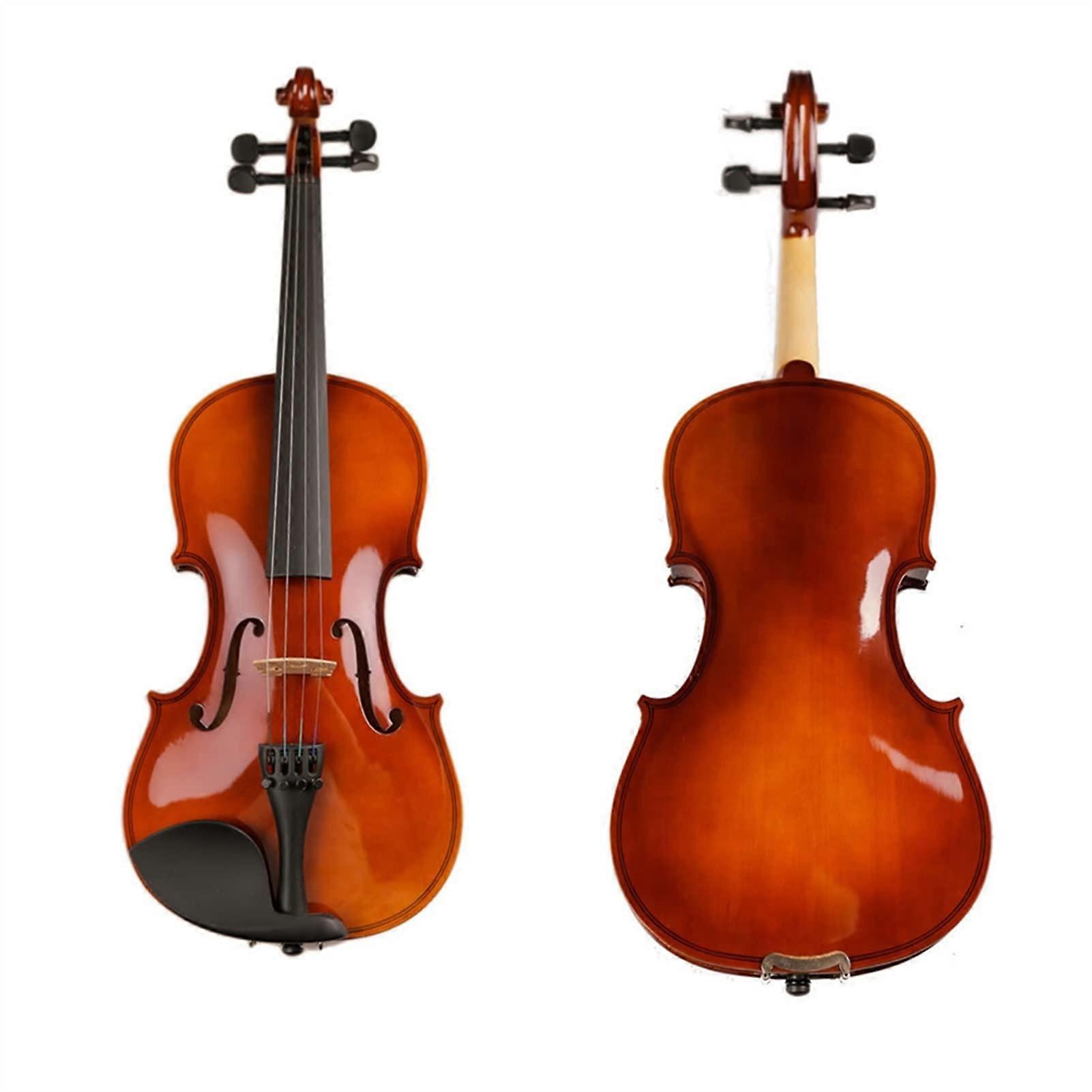 1/8 Size Beginner Violin Set for Kids, Solid Wood Student Violin with Case, Bow and Strings